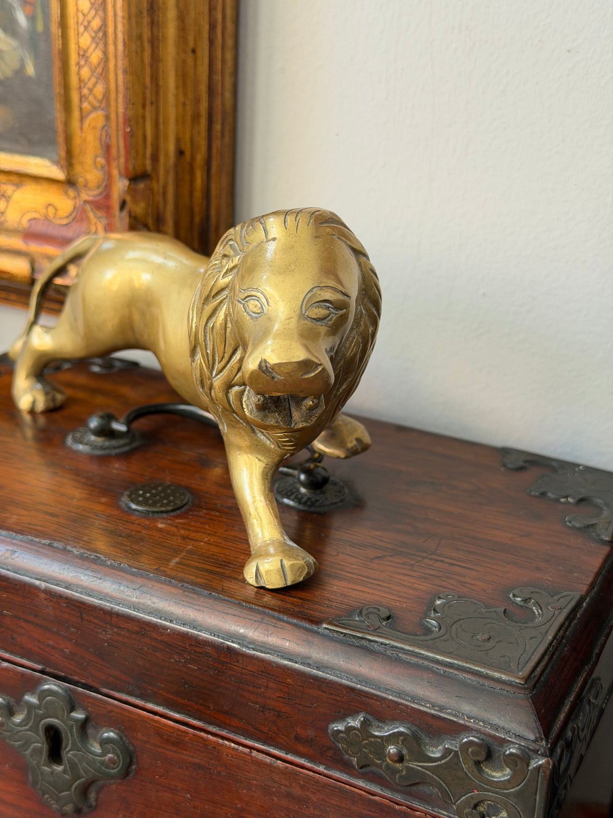 Brass Lion from The Cotswolds 7” long