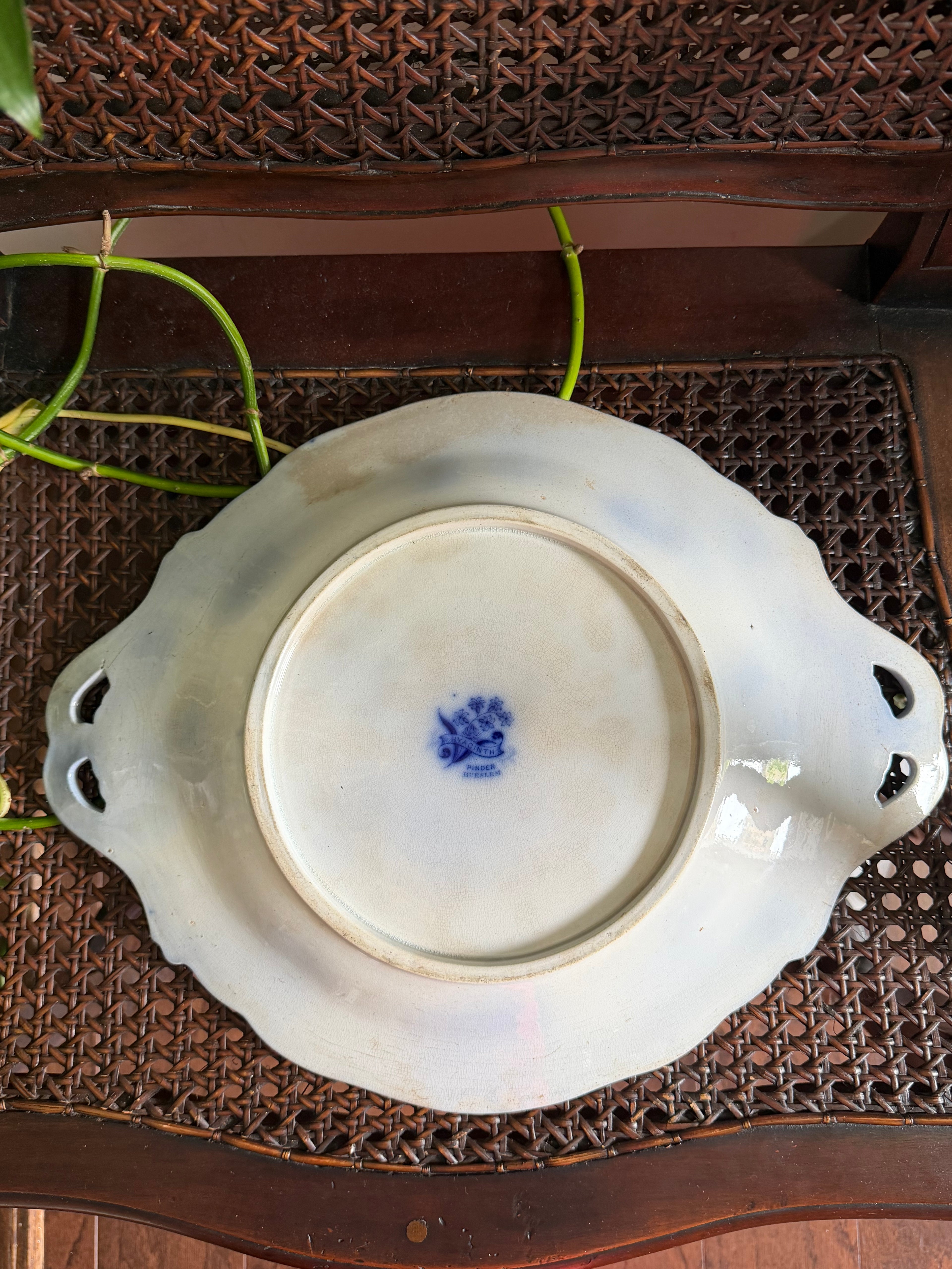 Antique Flow Blue Platter