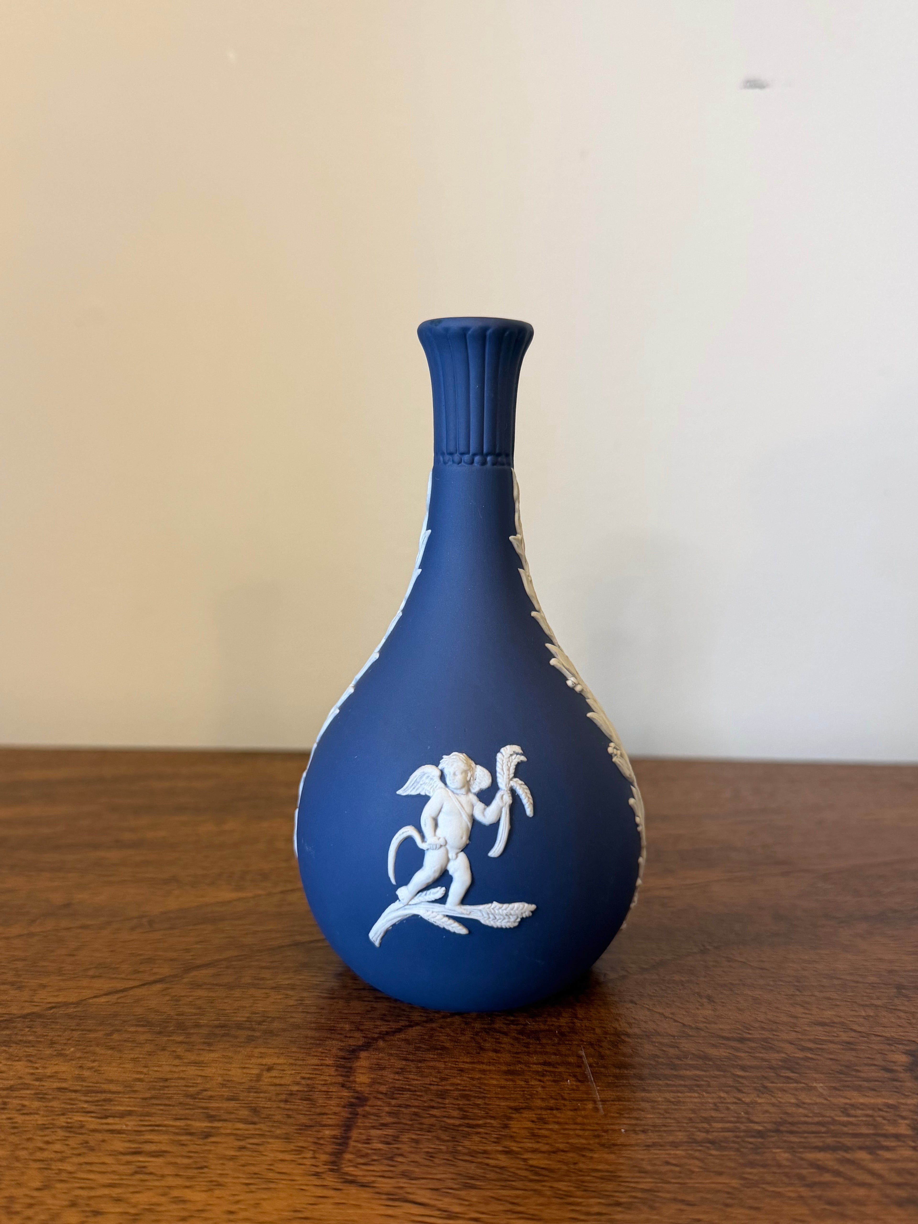 Navy Wedgwood Bud Vase