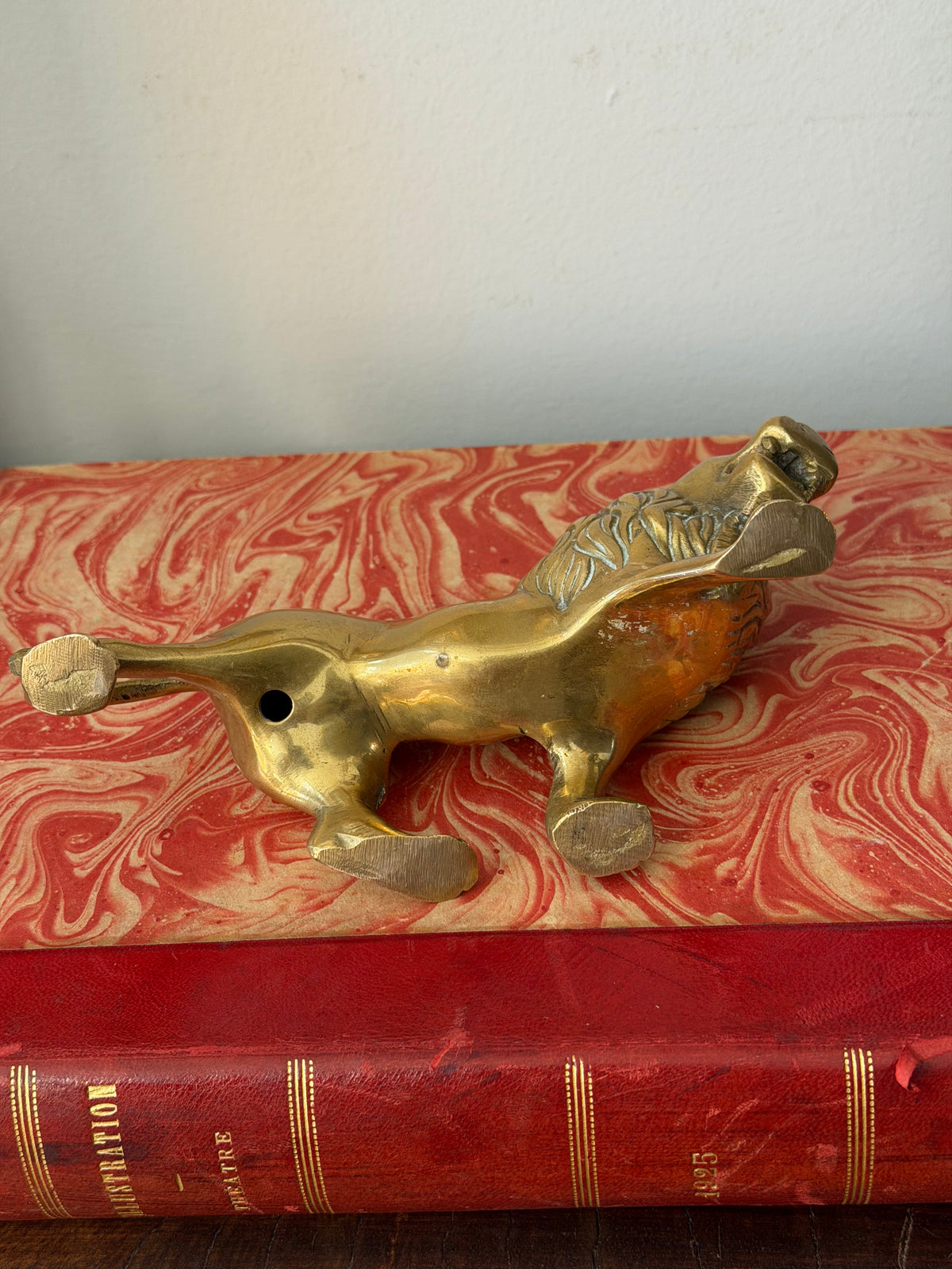 Brass Lion from The Cotswolds 7” long