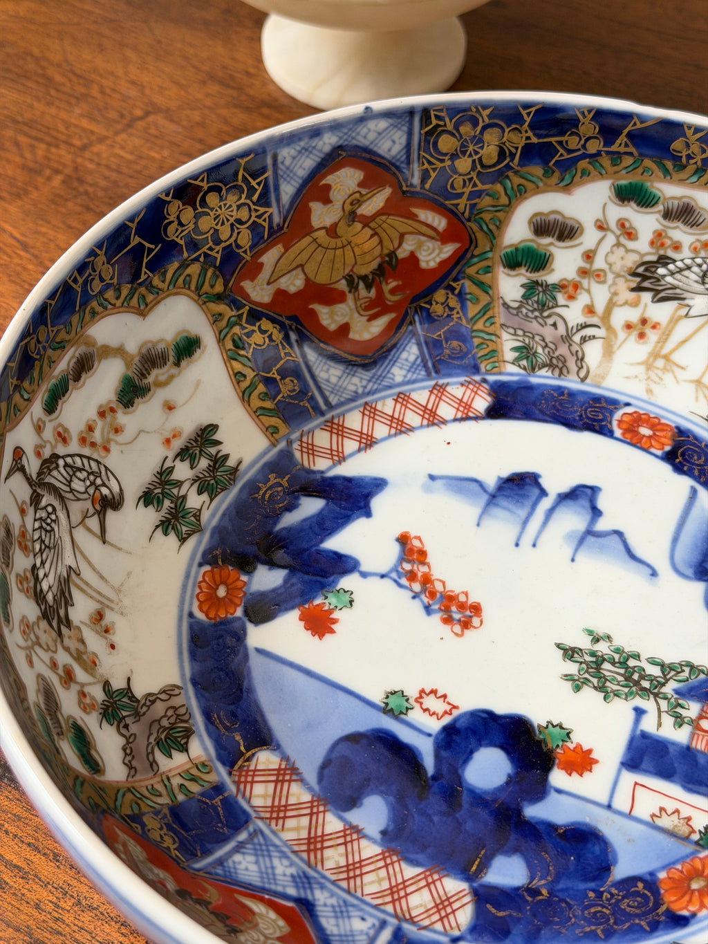 Antique Imari Style Bowl 9” diameter