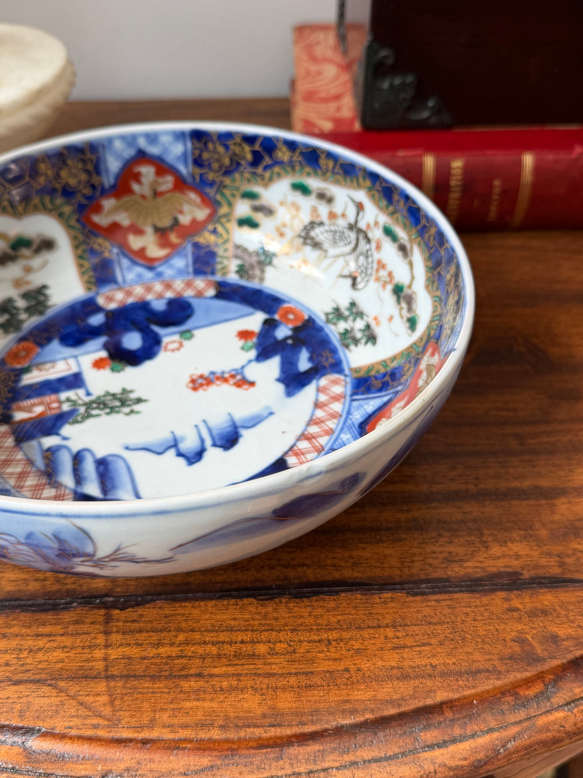 Antique Imari Style Bowl 9” diameter