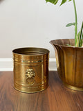 Brass Double Lionhead Planter