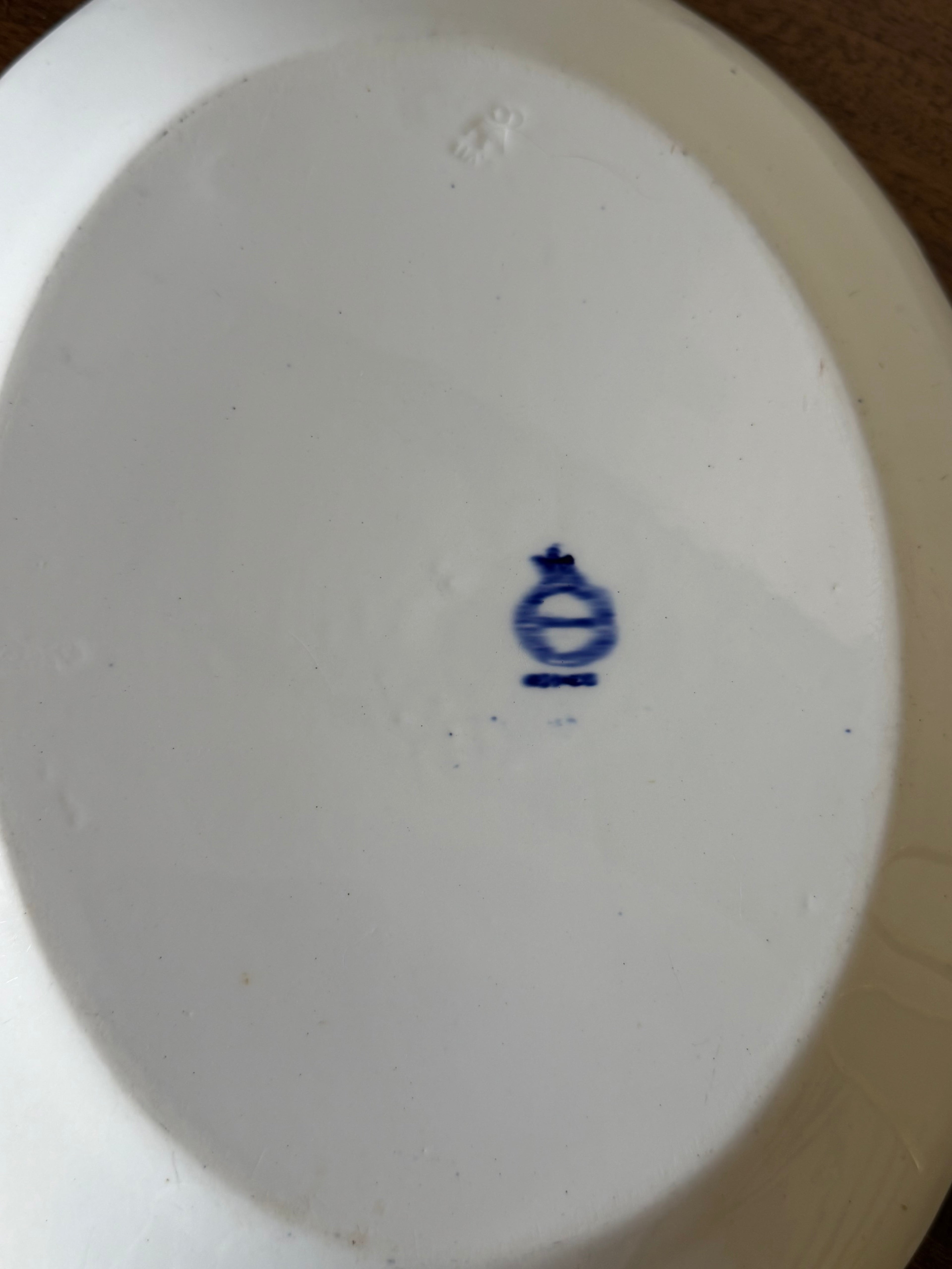 Antique Flow Blue Platter