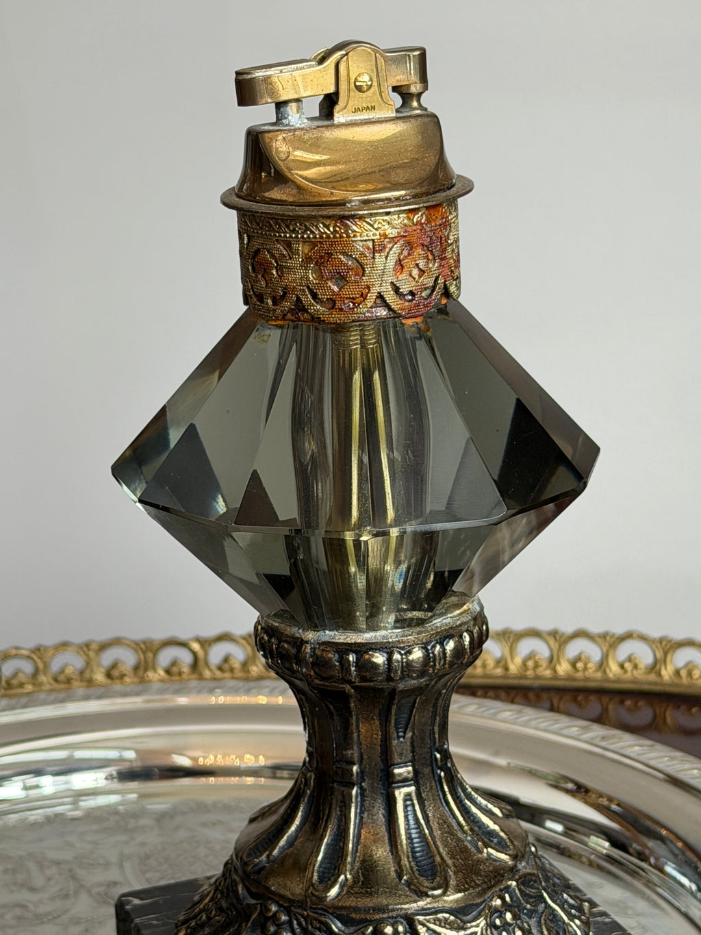 Vintage Table Lighter with Marble Base