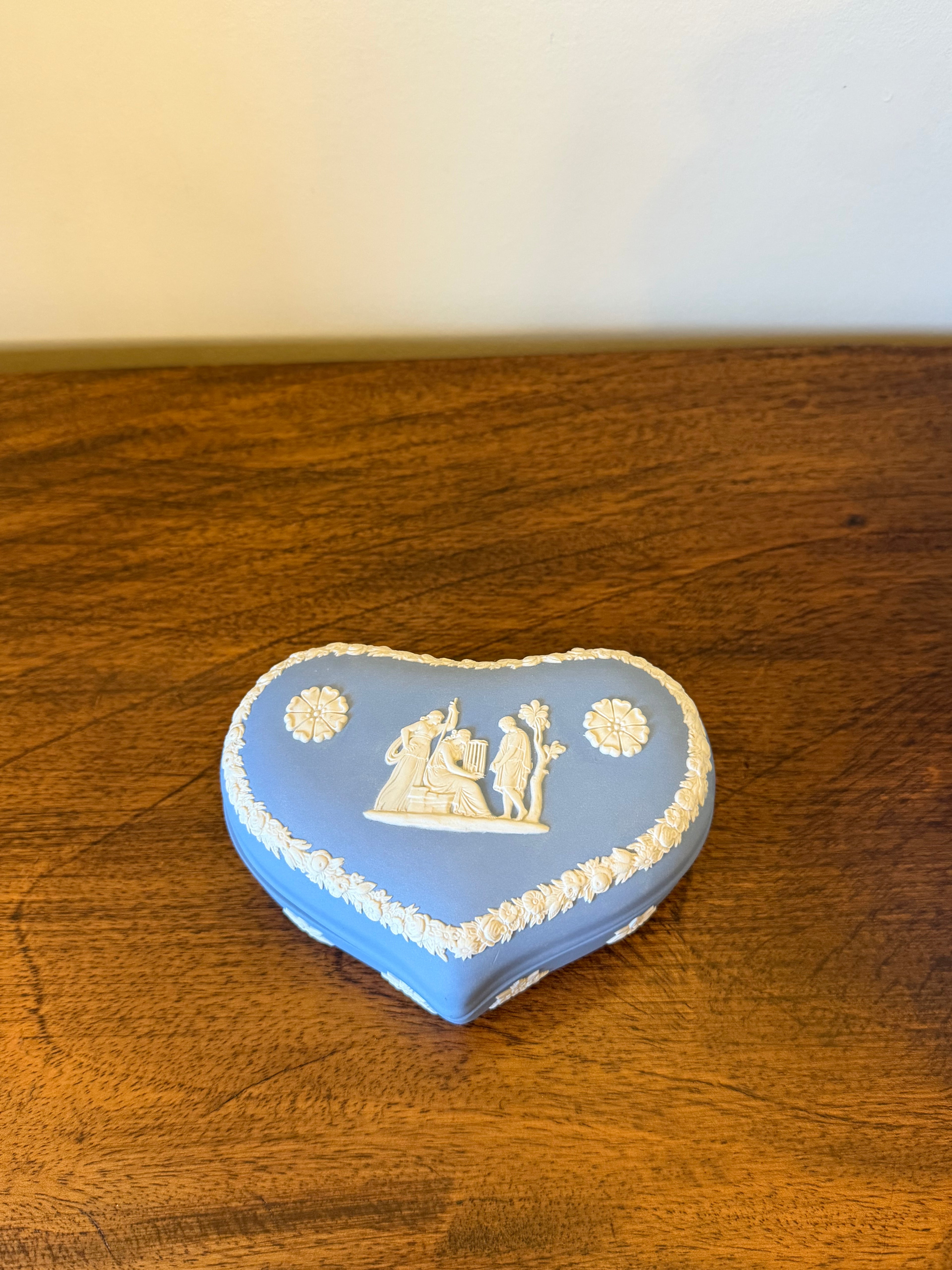 Large Heart Wedgwood Trinket Box