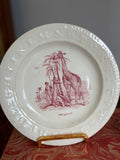 Antique Giraffes “ABC” Plate — Staffordshire, England