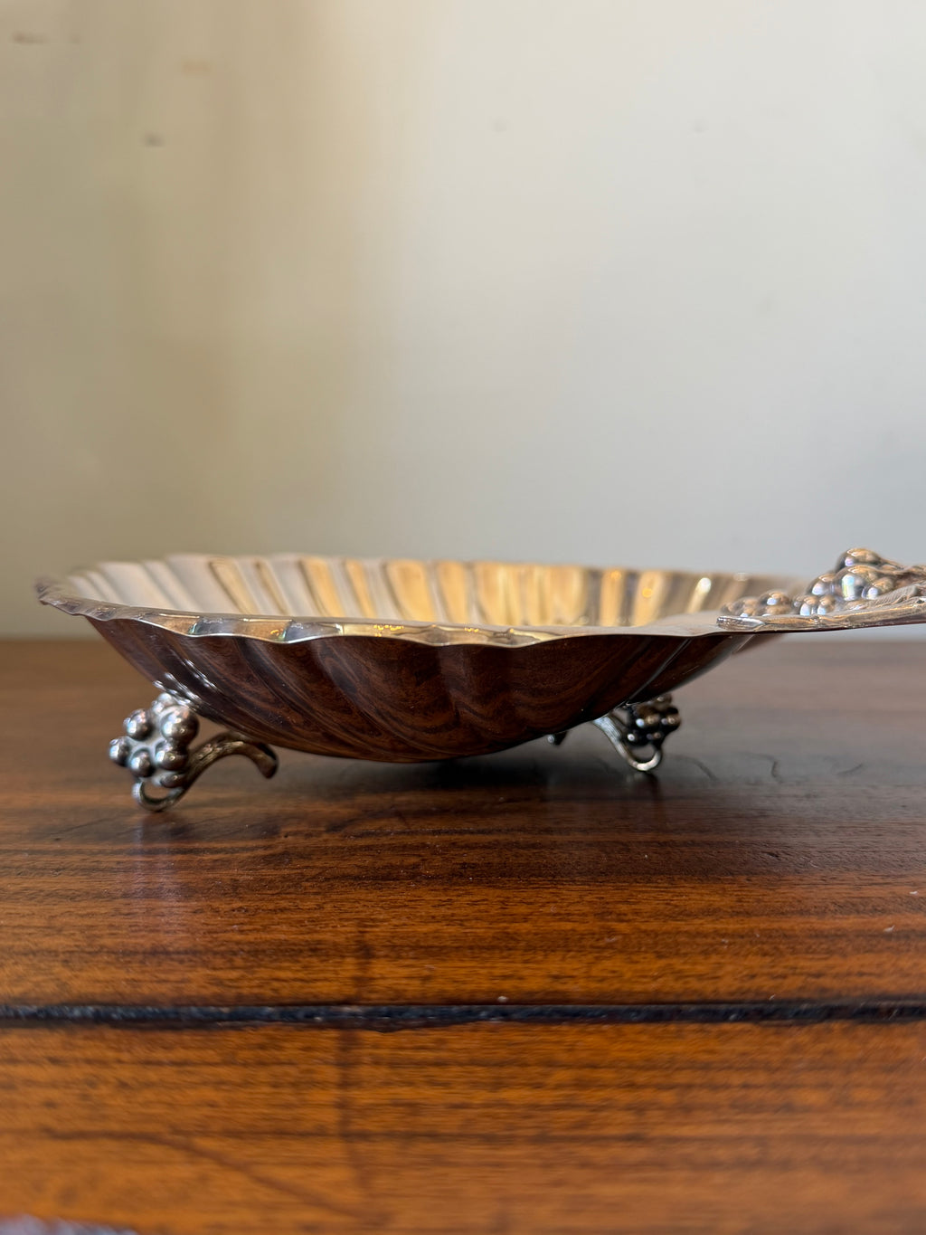 Reed & Barton Footed Shell Silver Tray