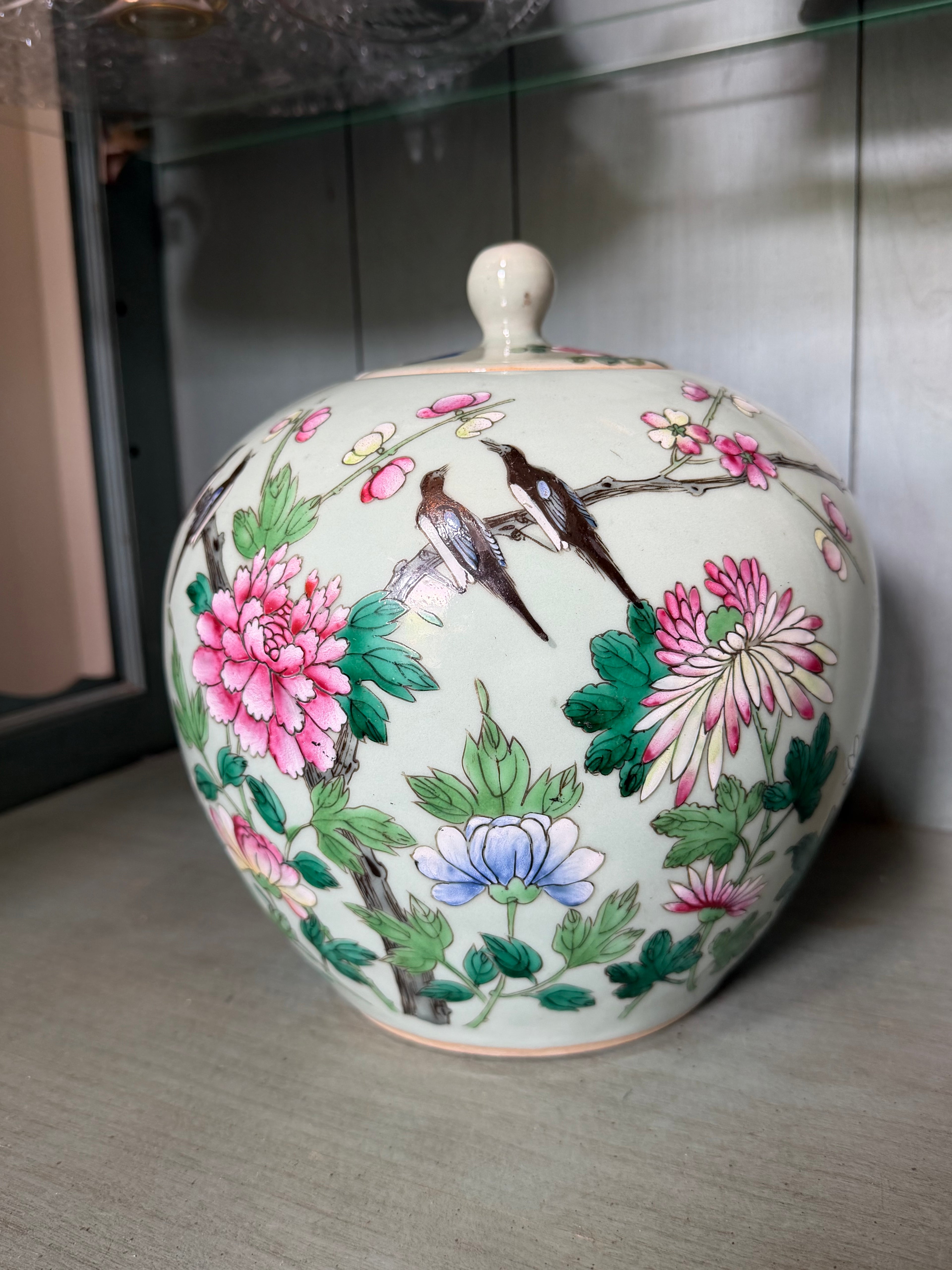 Antique Celadon Ginger Jar