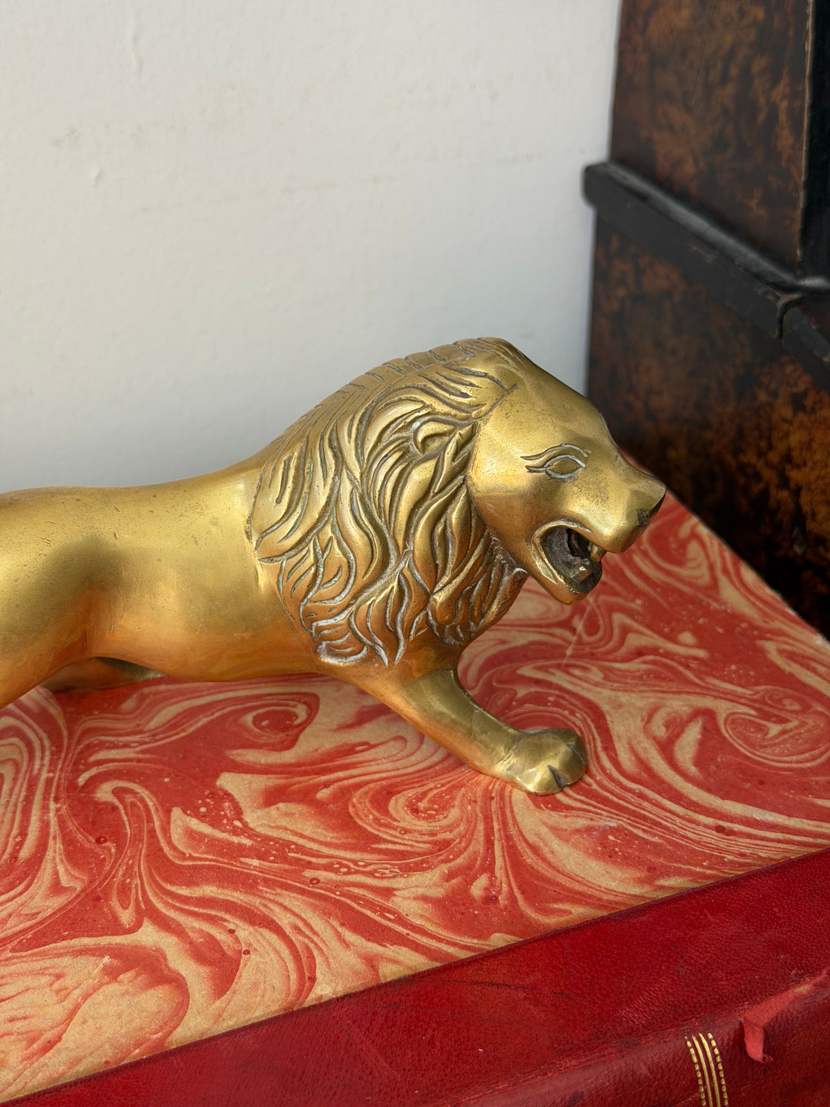 Brass Lion from The Cotswolds 7” long