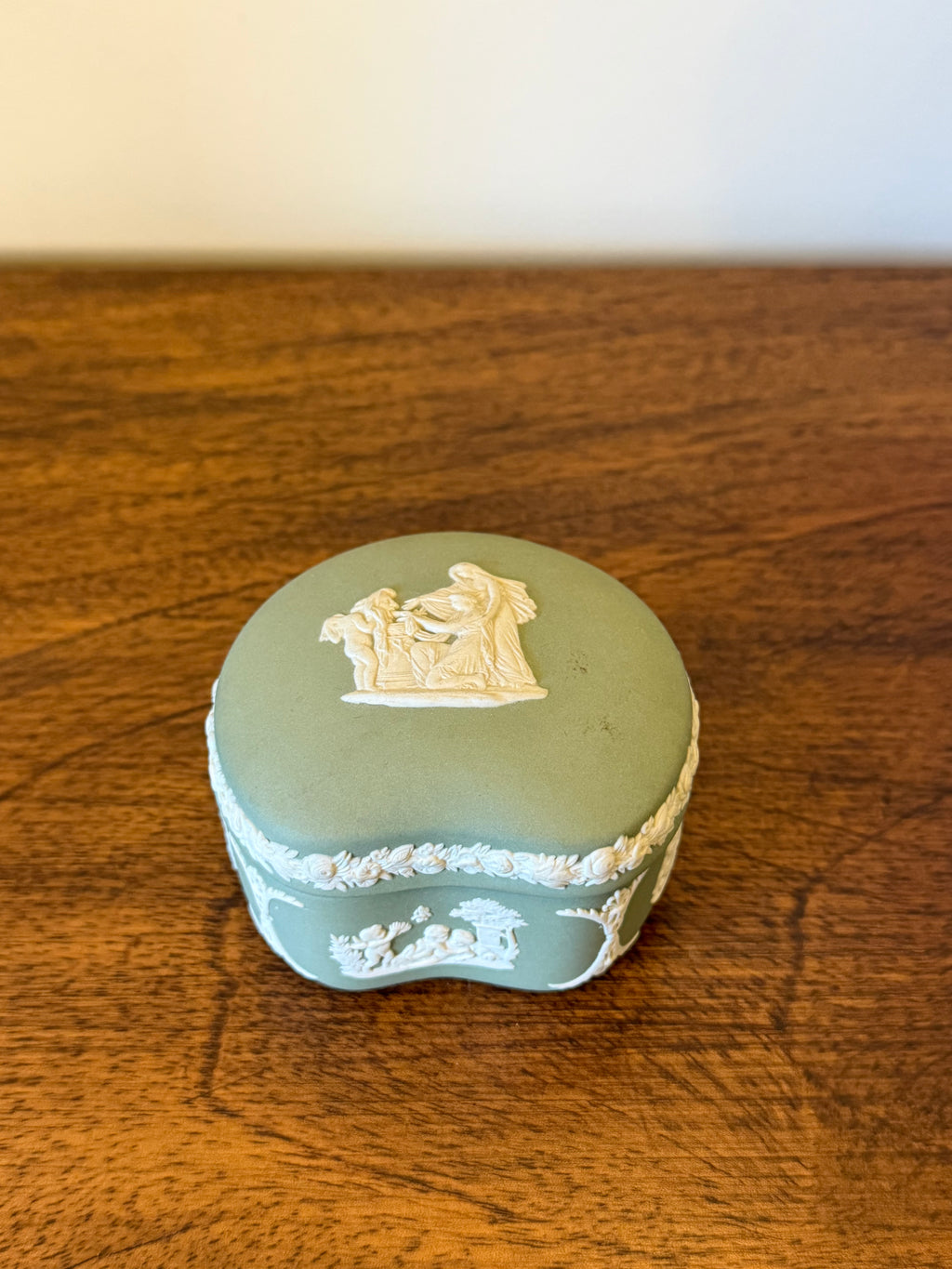 Sage Green Wedgwood Trinket Box