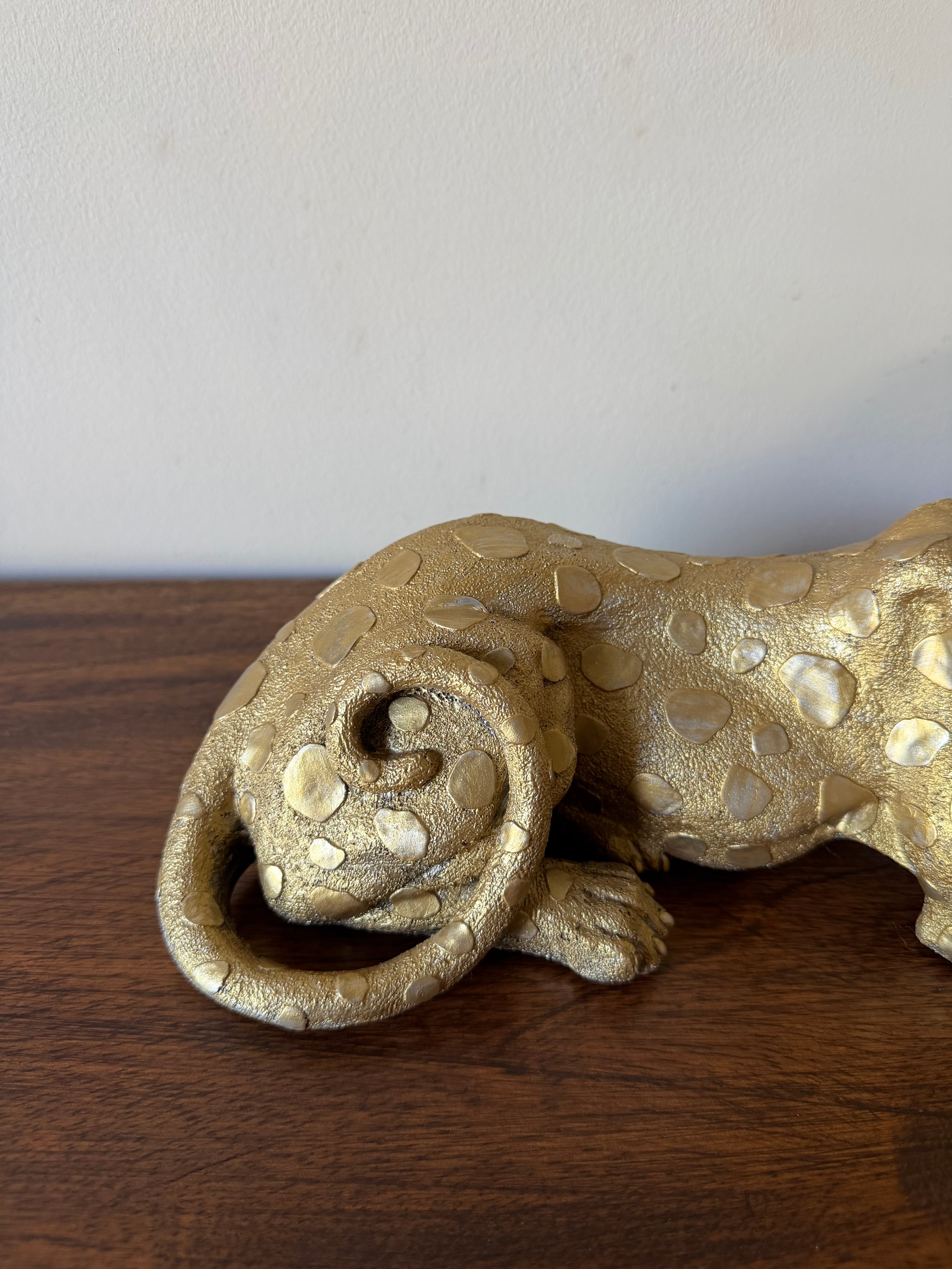 Gilt Leopard Sculpture