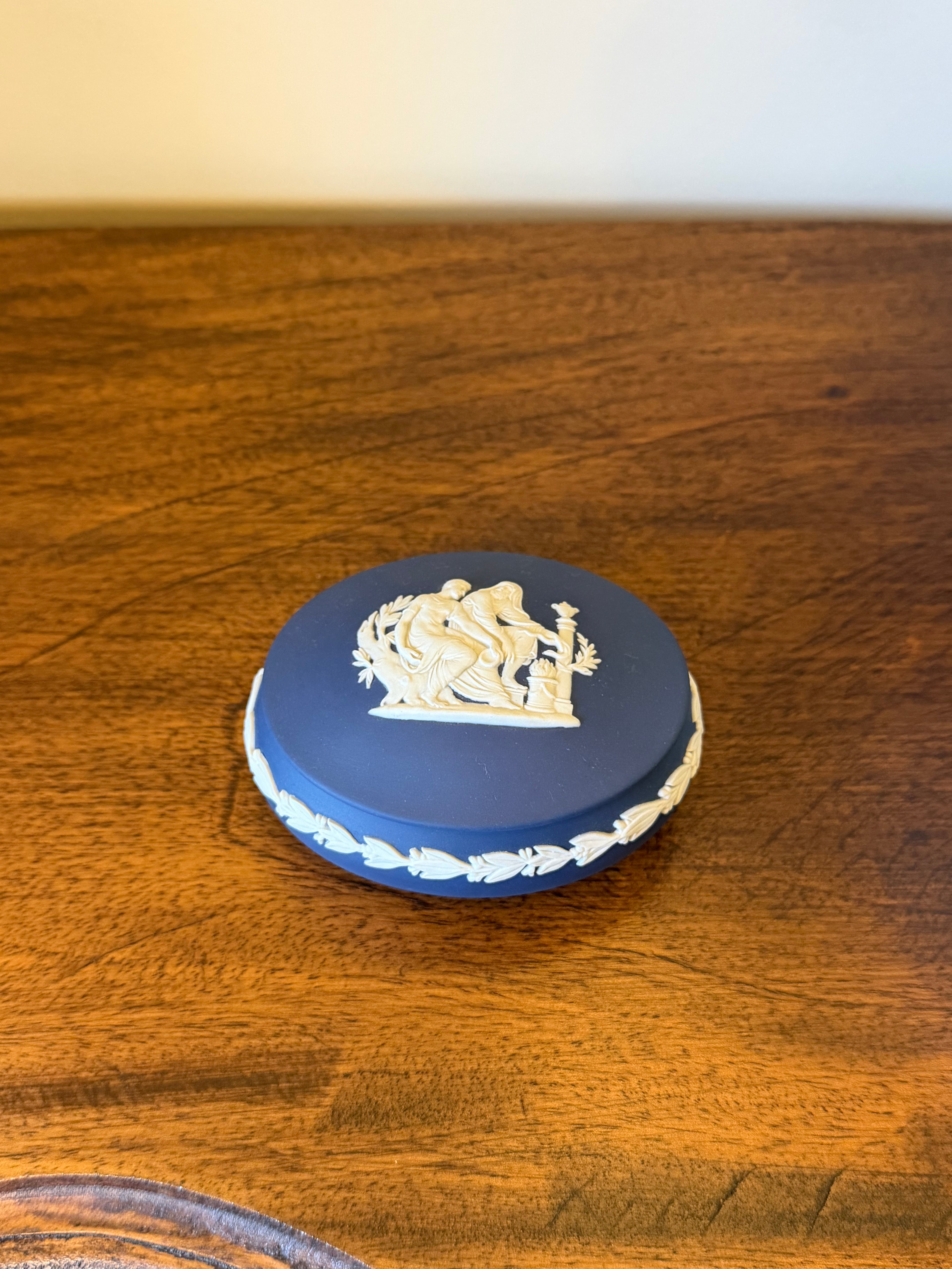 Portland Blue Wedgwood Trinket Box