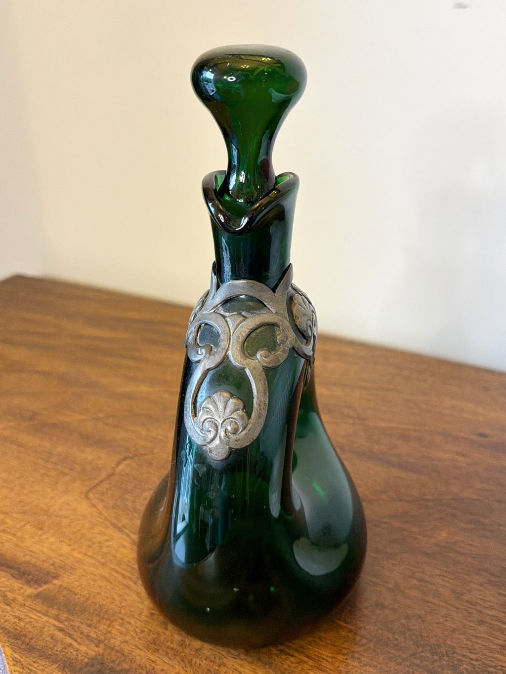 Italian Decanter with Pewter Encasing