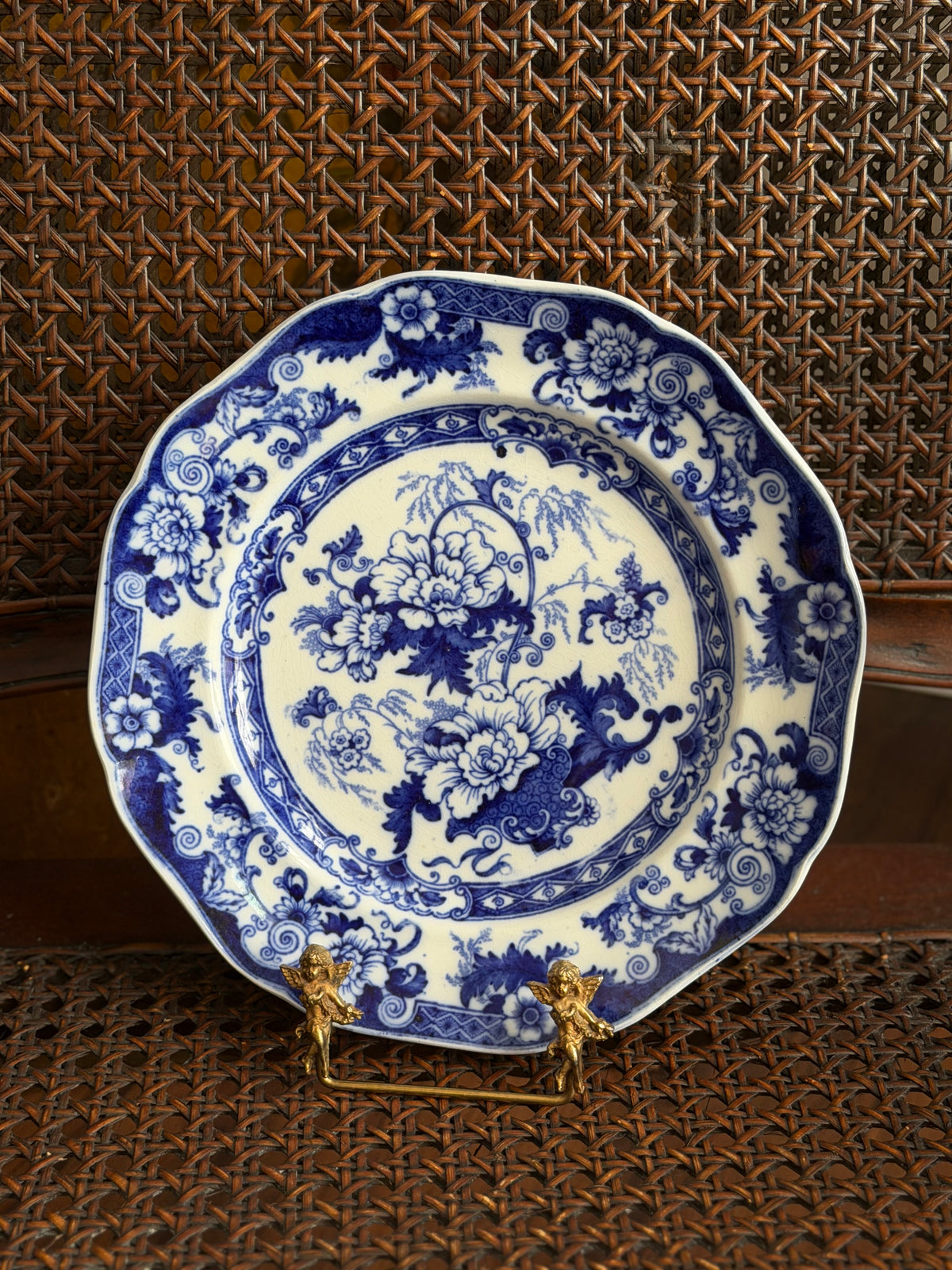 Floral Flow Blue Plate 10”