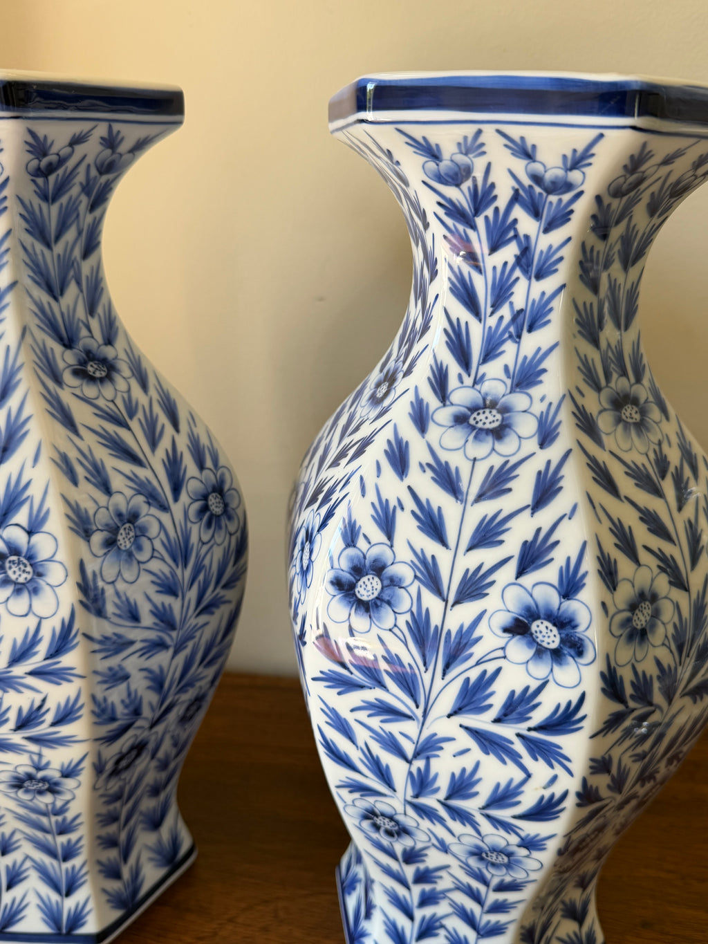 Set of 2 Blue and White Maitlind-Smith Vases