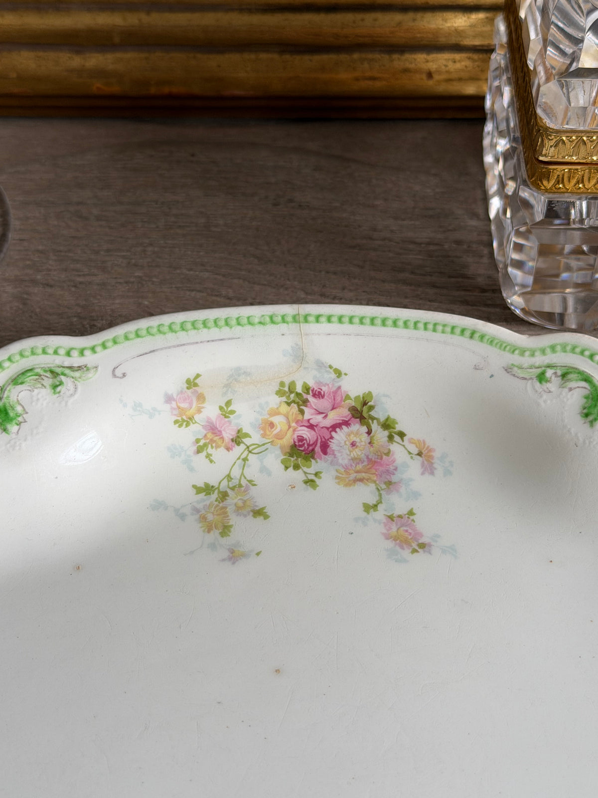Antique English Vanity Tray 12” long