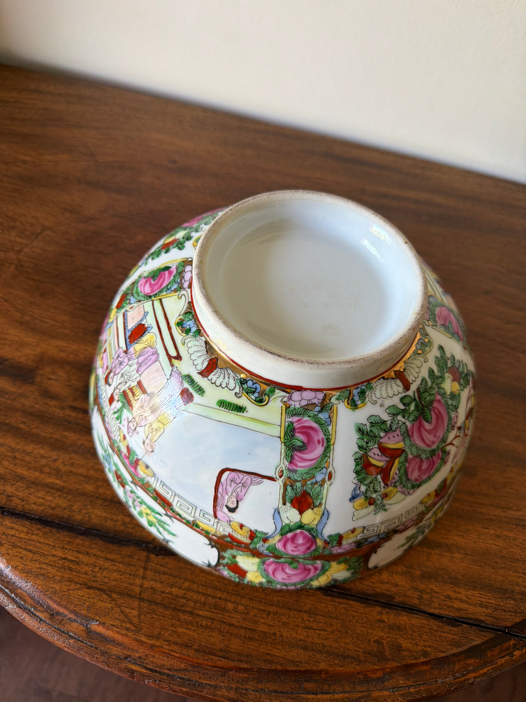Vintage 10” Rose Medallion Bowl