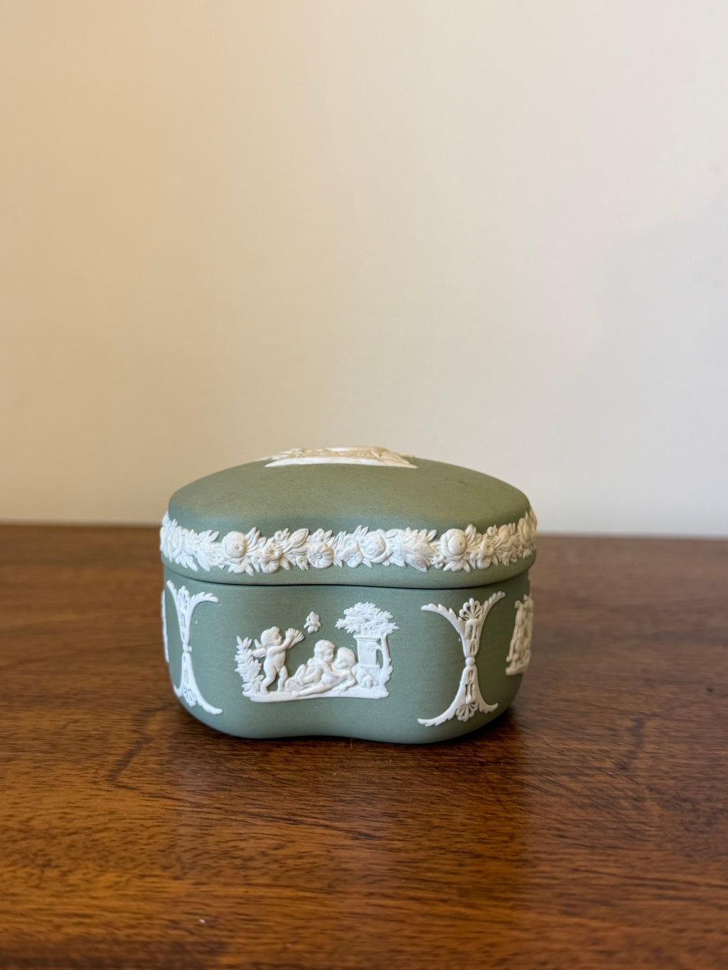 Sage Green Wedgwood Trinket Box