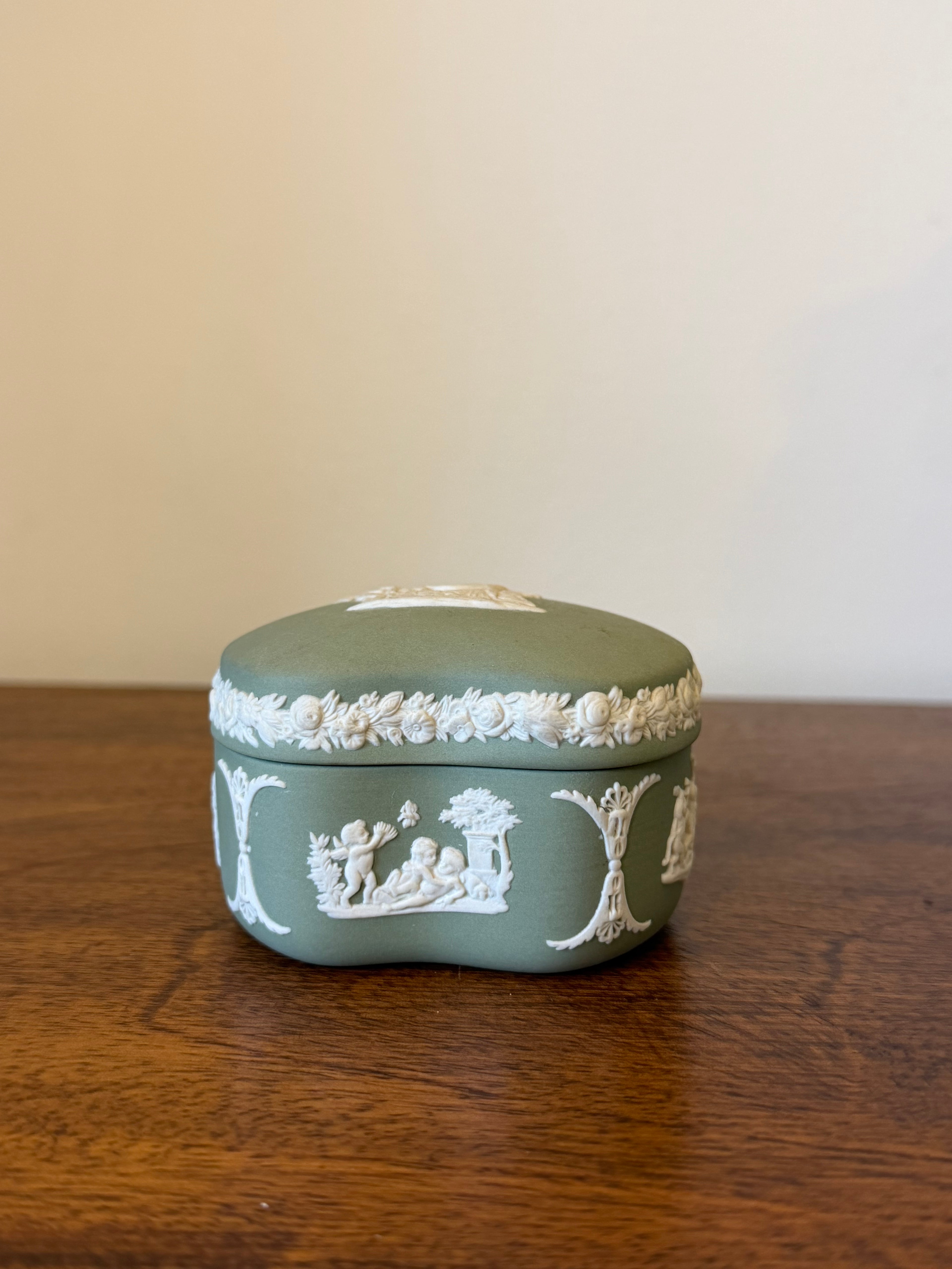 Sage Green Wedgwood Trinket Box