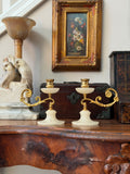 Pair of Alabaster Candlesticks