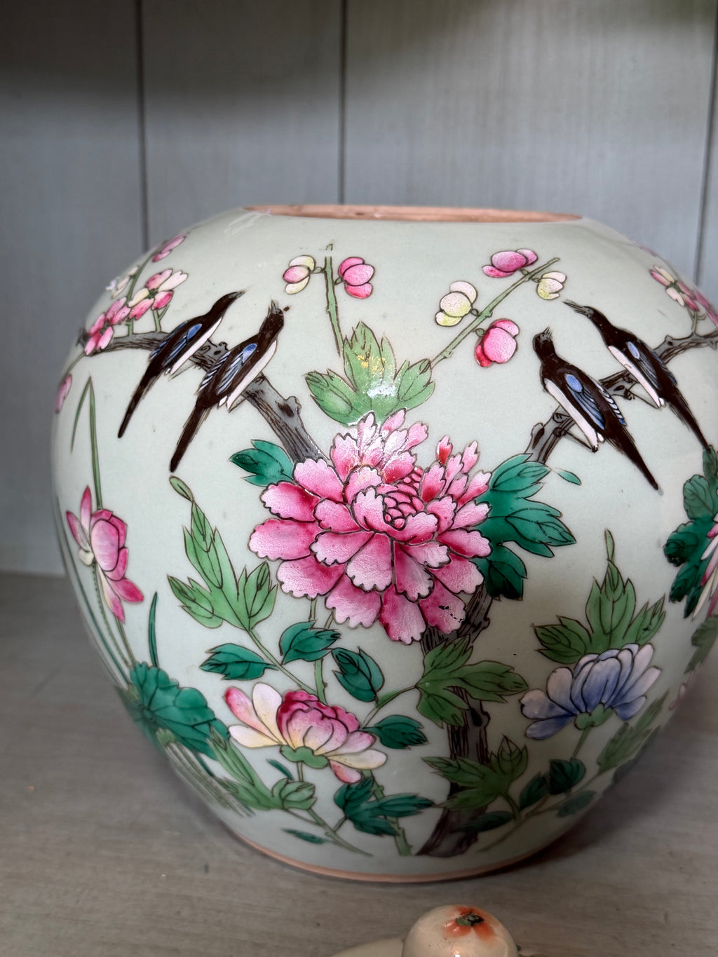 Antique Celadon Ginger Jar
