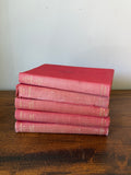 Set of 5 Antique Embossed Books