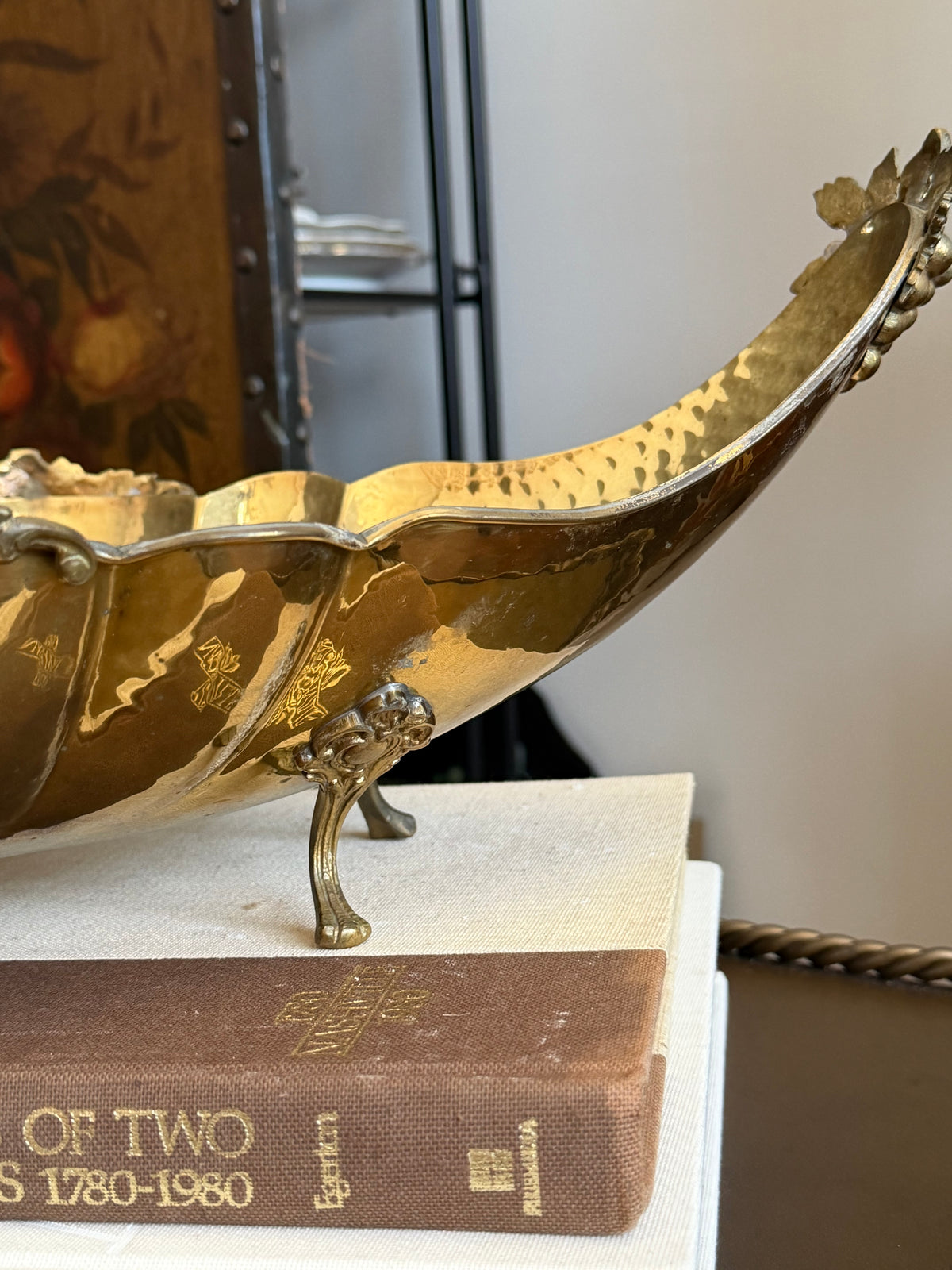 Italian Brass Footed Jardiniere