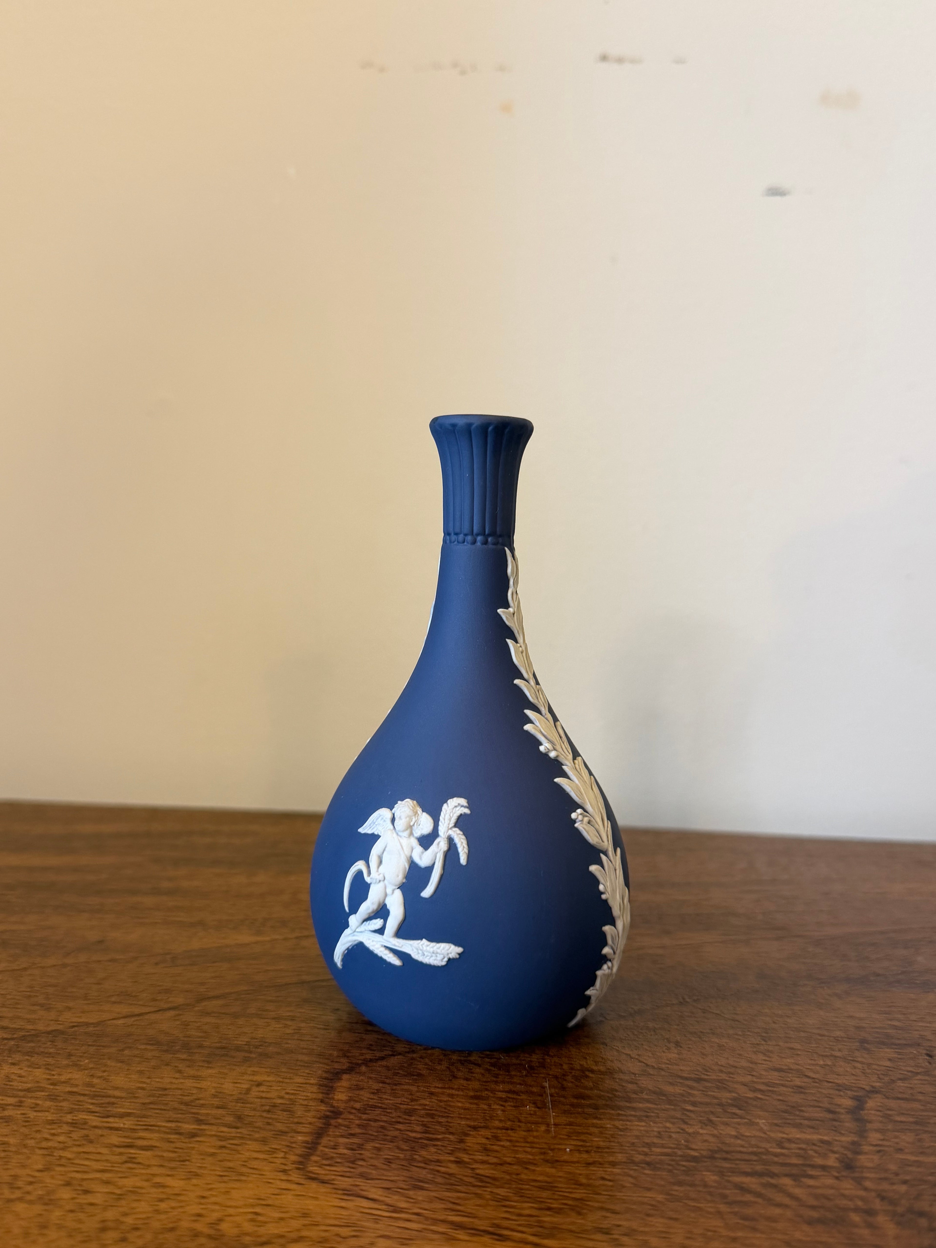 Navy Wedgwood Bud Vase