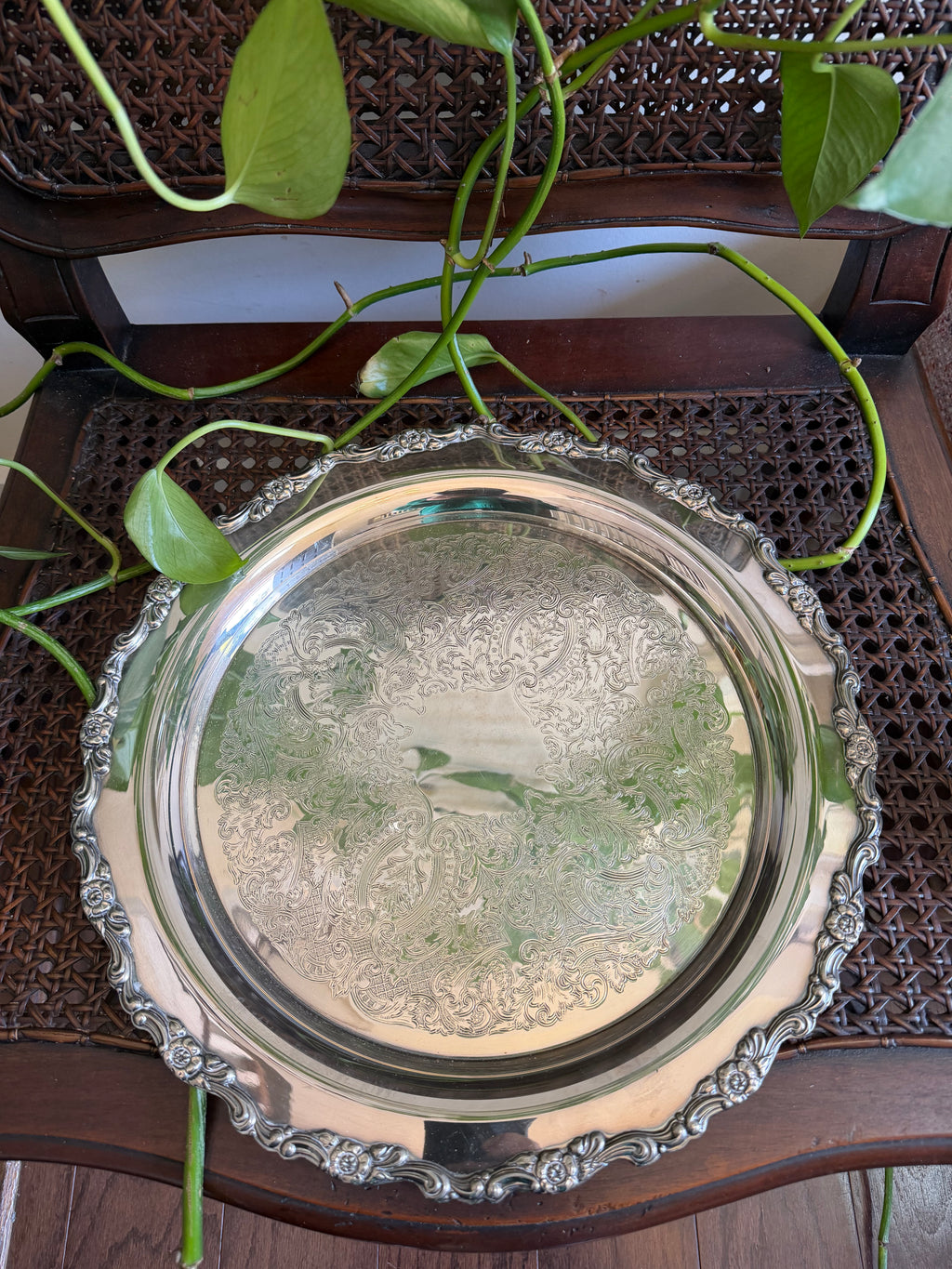 Oneida Round Silver Platter