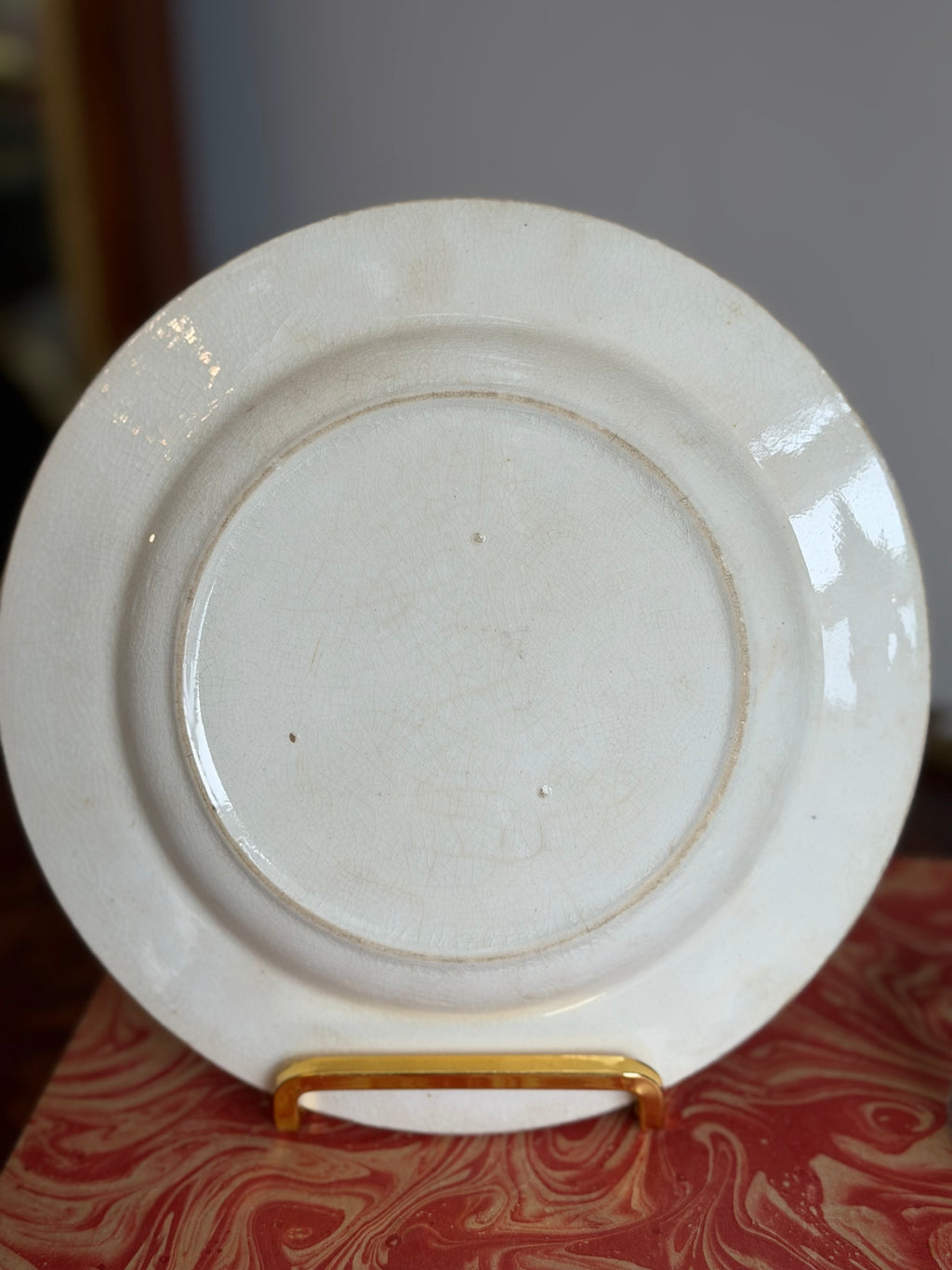 Antique Giraffes “ABC” Plate — Staffordshire, England