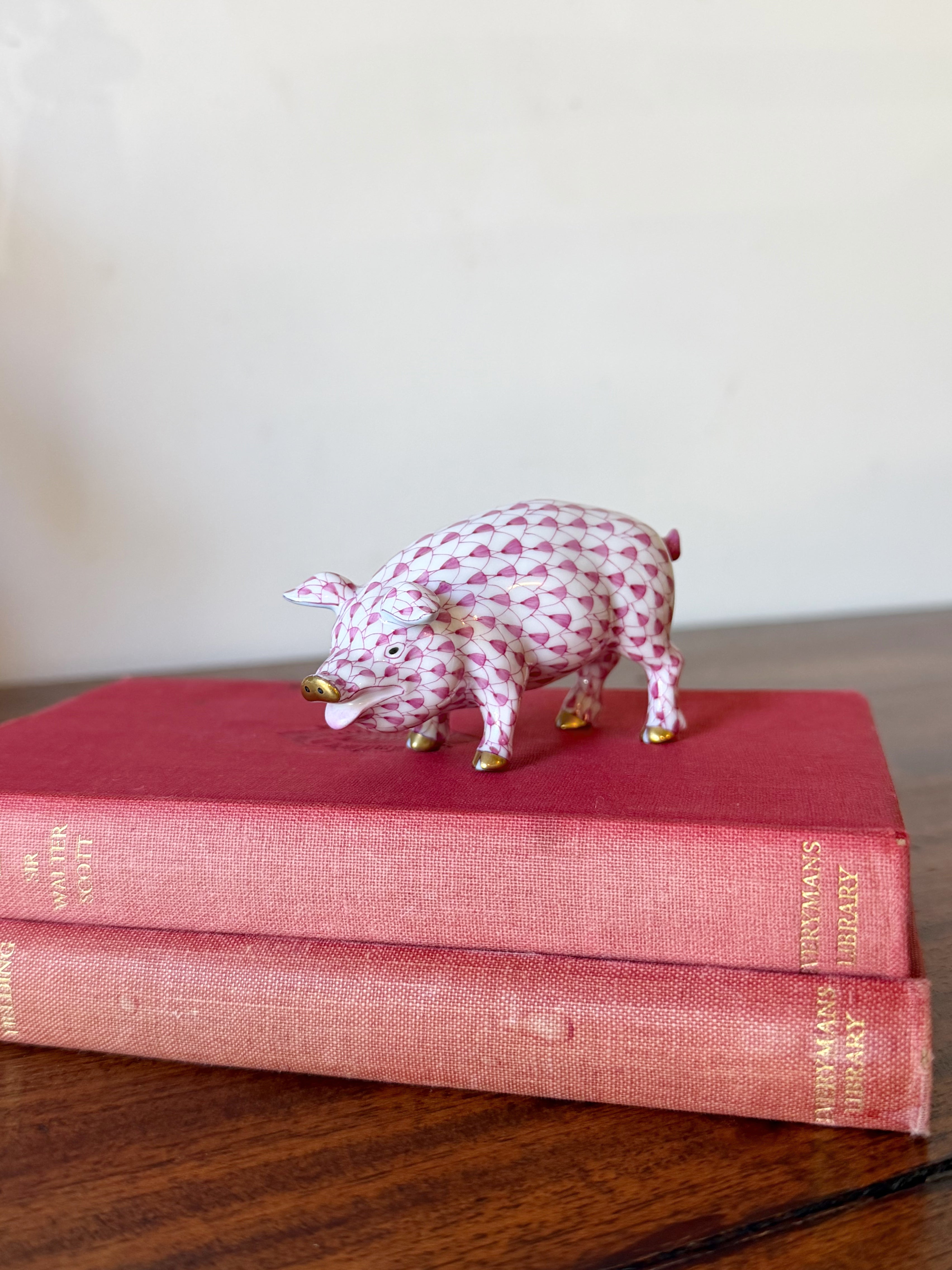 Pink Herend Pig