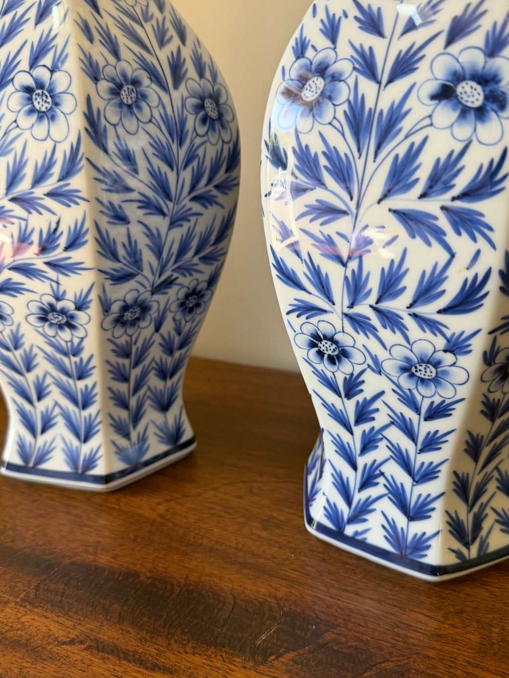 Set of 2 Blue and White Maitlind-Smith Vases