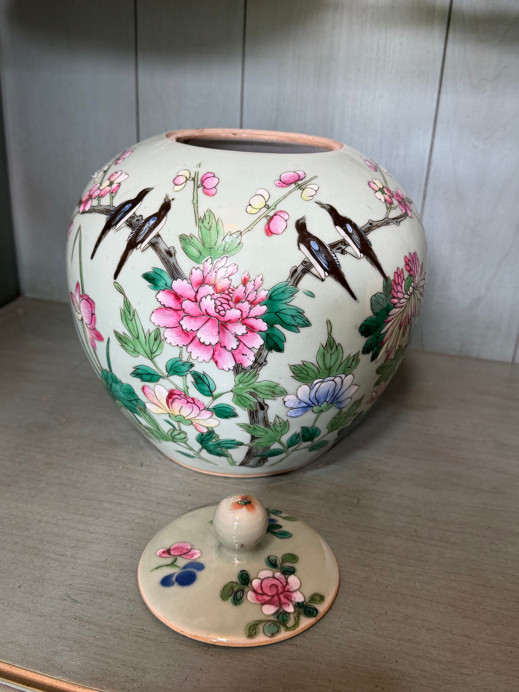 Antique Celadon Ginger Jar