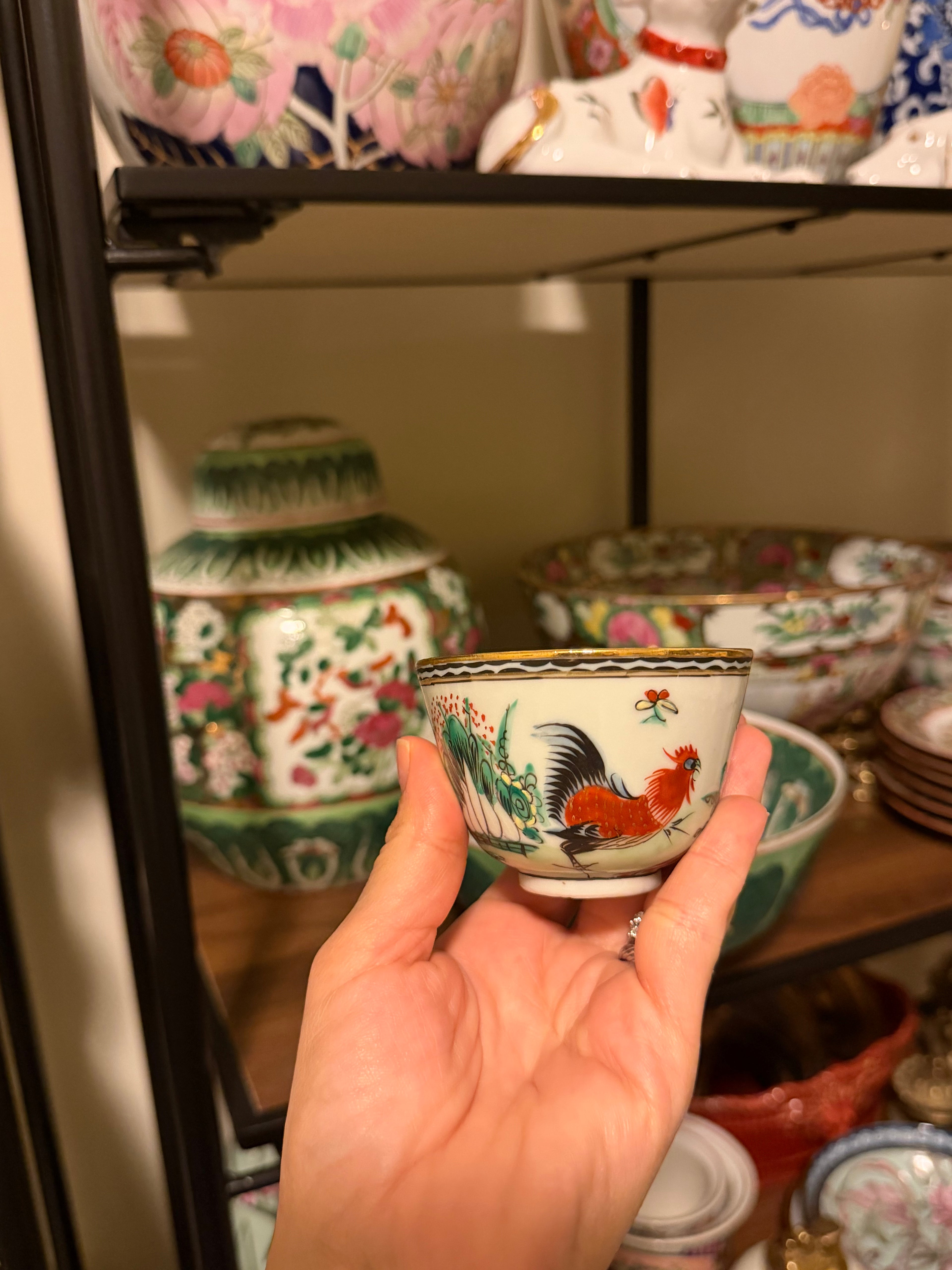 Chinese Rooster & Bokchoy Small Cups