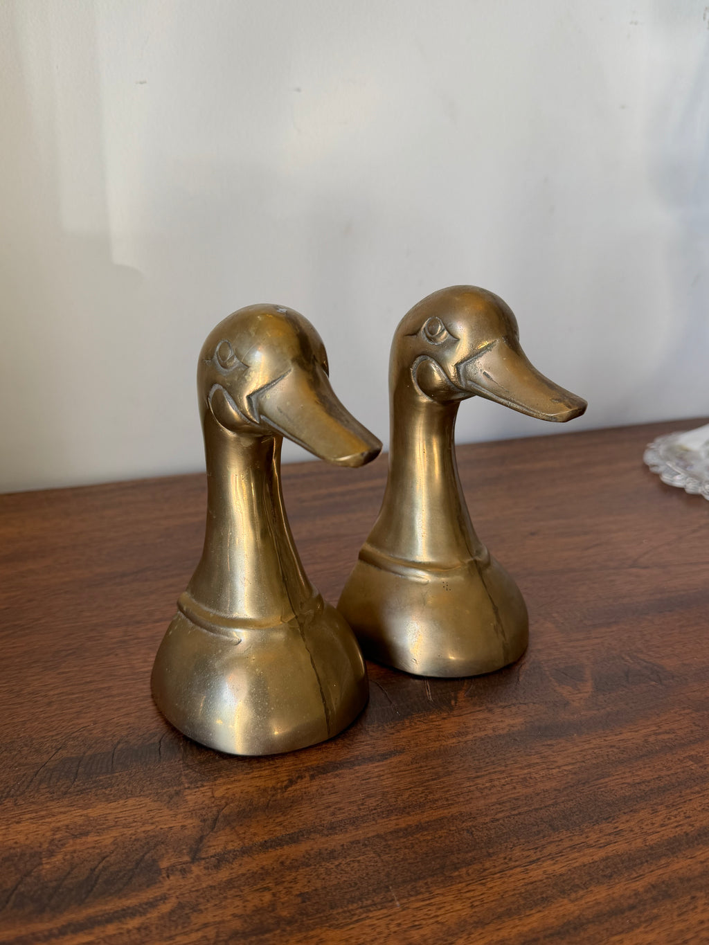 Brass Duck Bookends