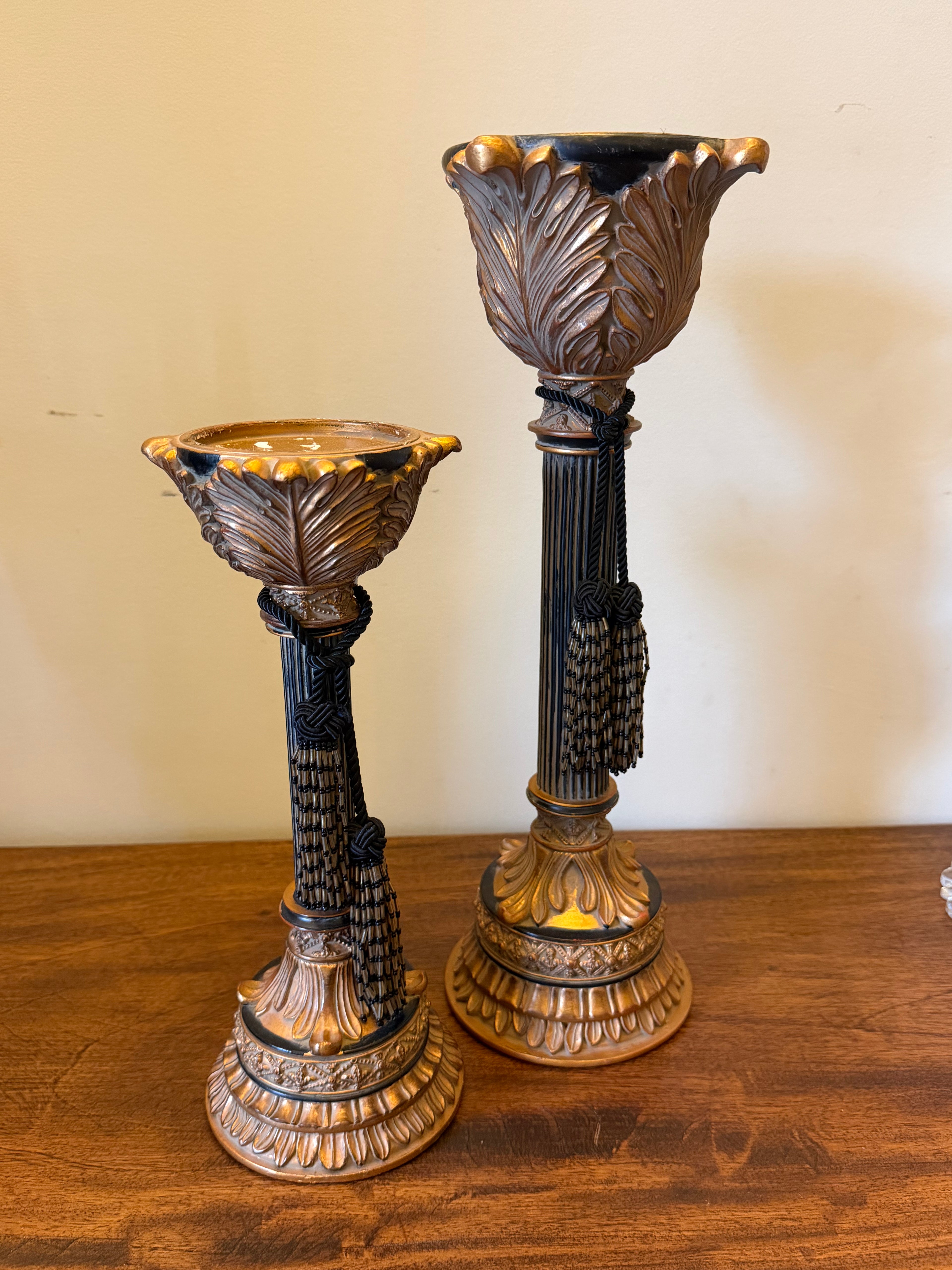 Pair of Candlesticks with Tassels