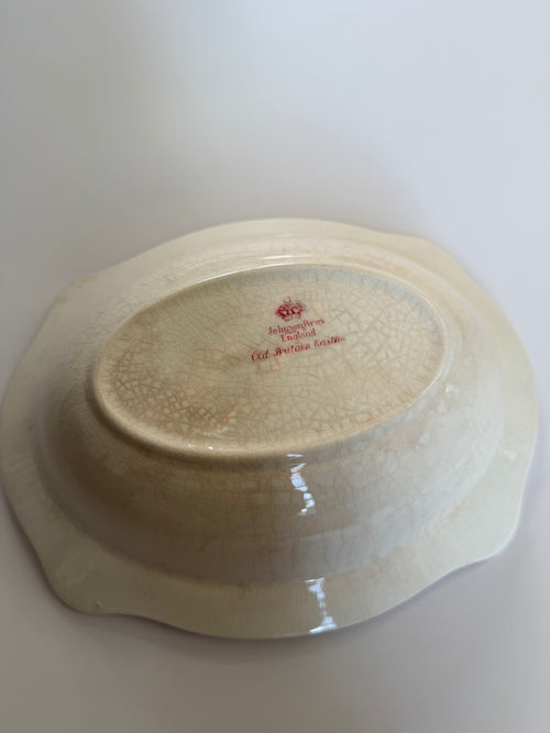 Antique Johnson Bros Red Transferware Bowl