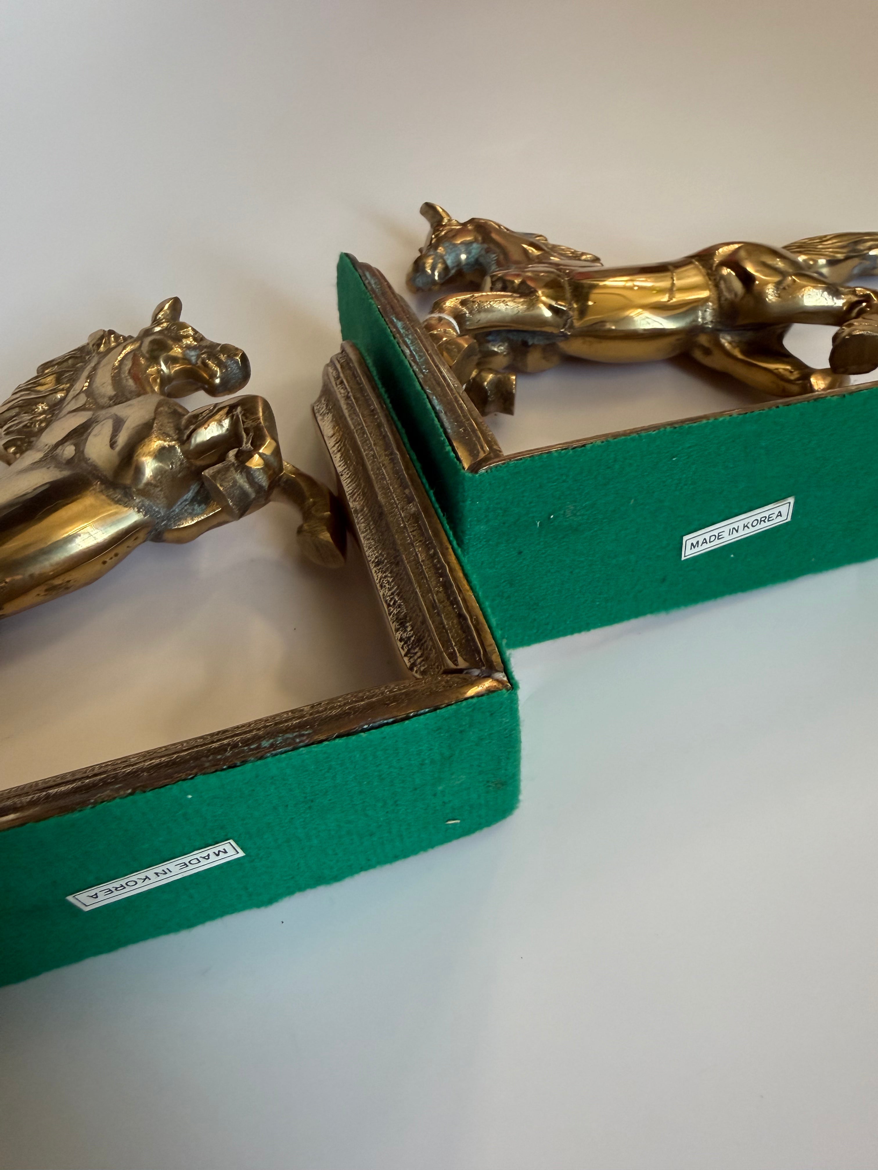 Brass Horse Bookends