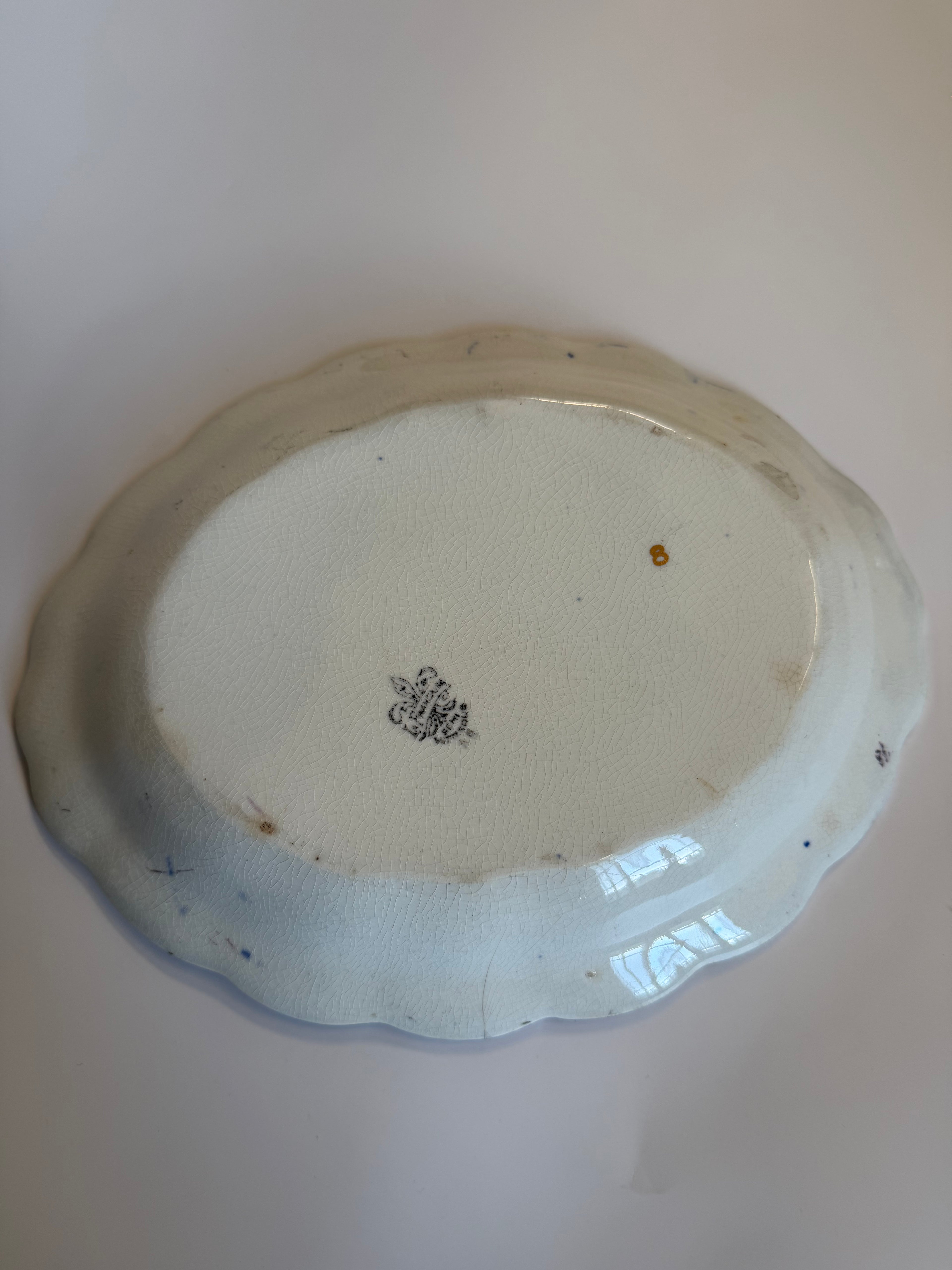 Antique Flow Blue Platter