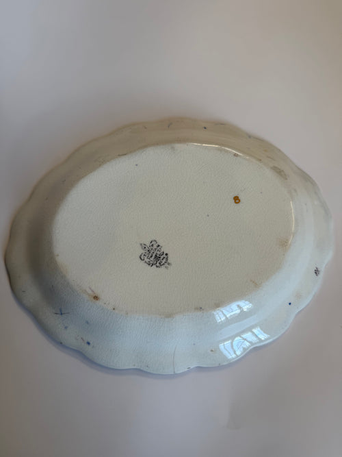 Antique Flow Blue Platter