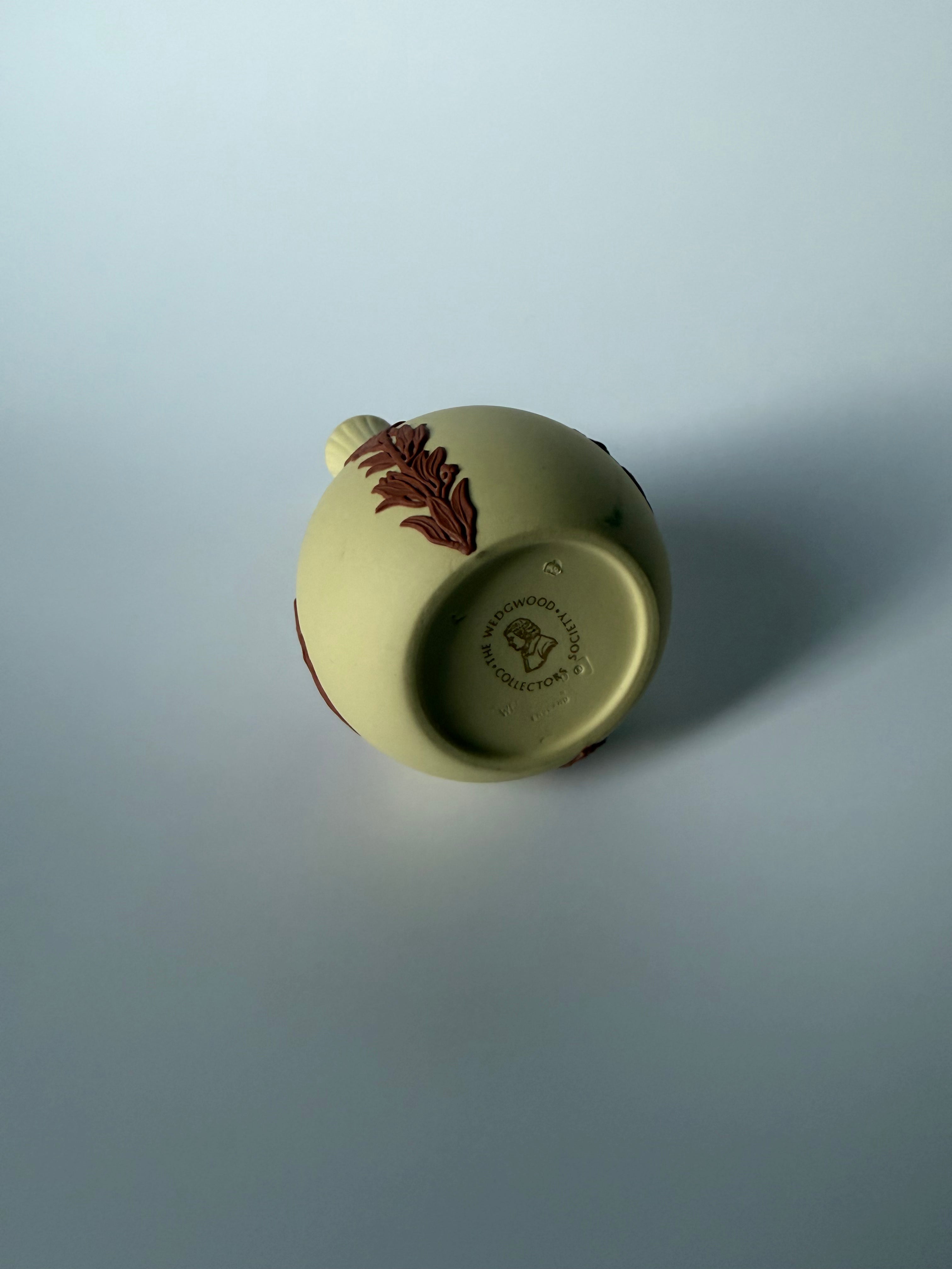 Terracotta on Primrose Fluted Wedgwood Vase