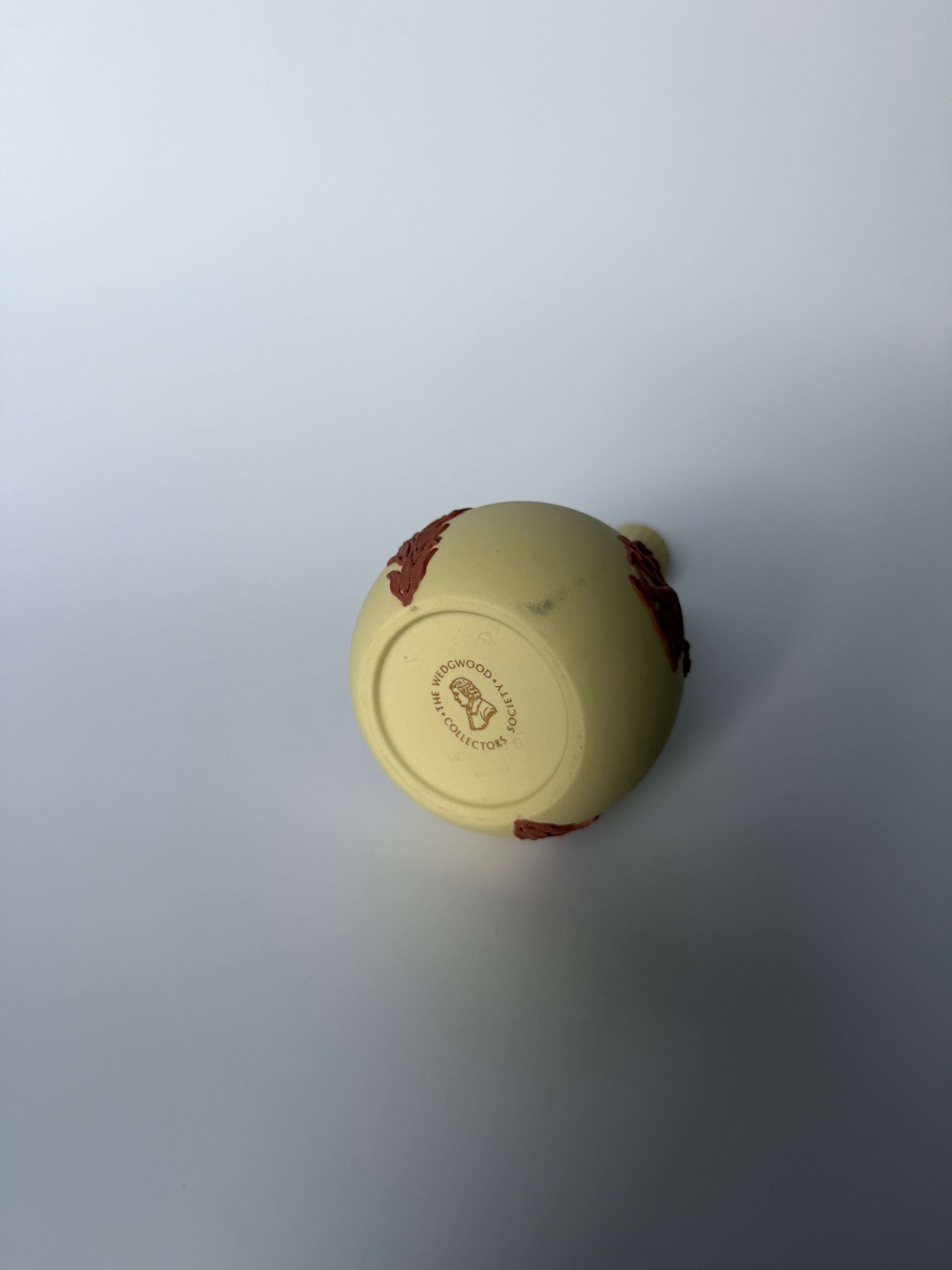 Terracotta on Primrose Fluted Wedgwood Vase