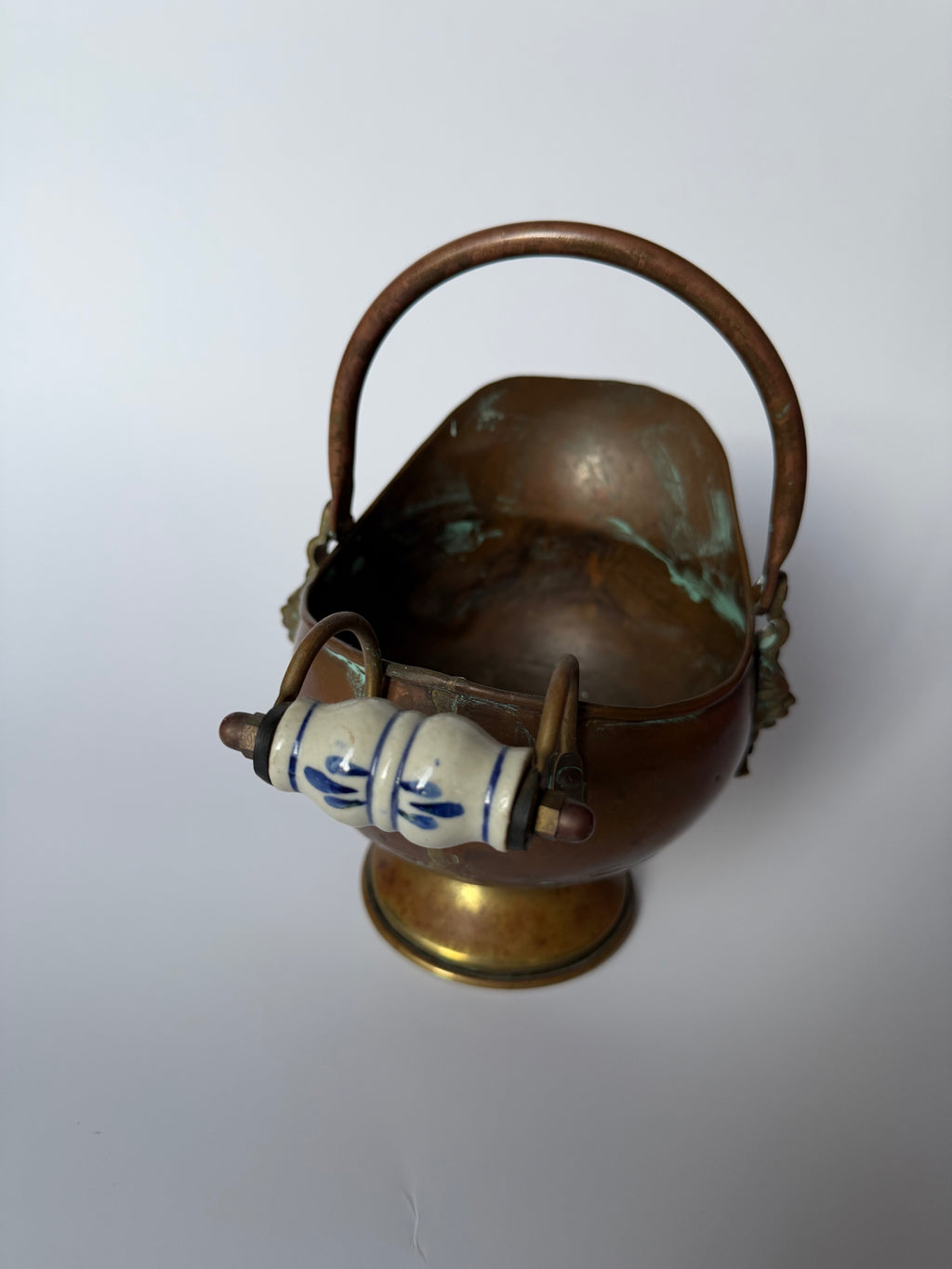 Copper and Brass Coal Scuttle