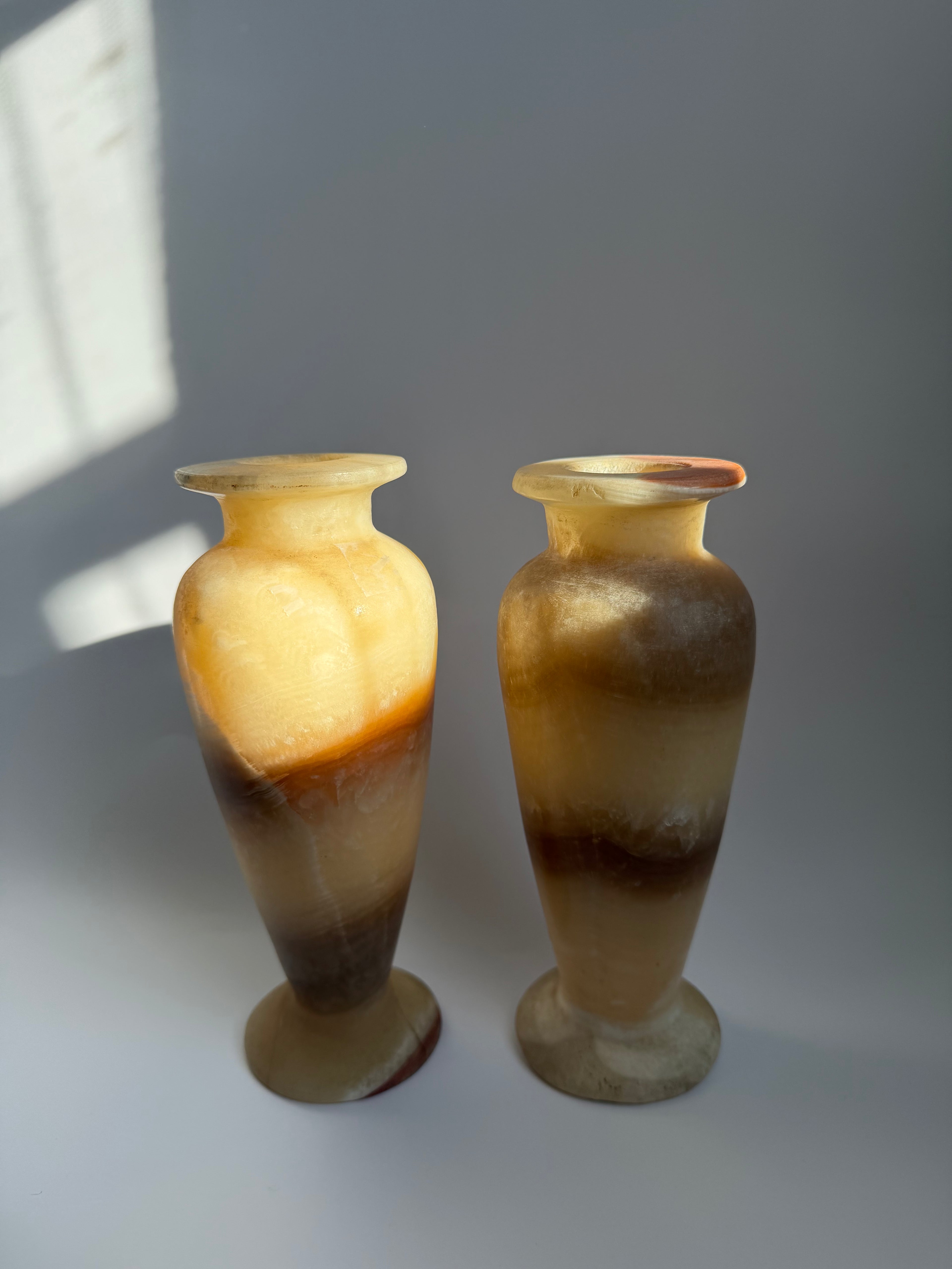 Pair of Alabaster Vases
