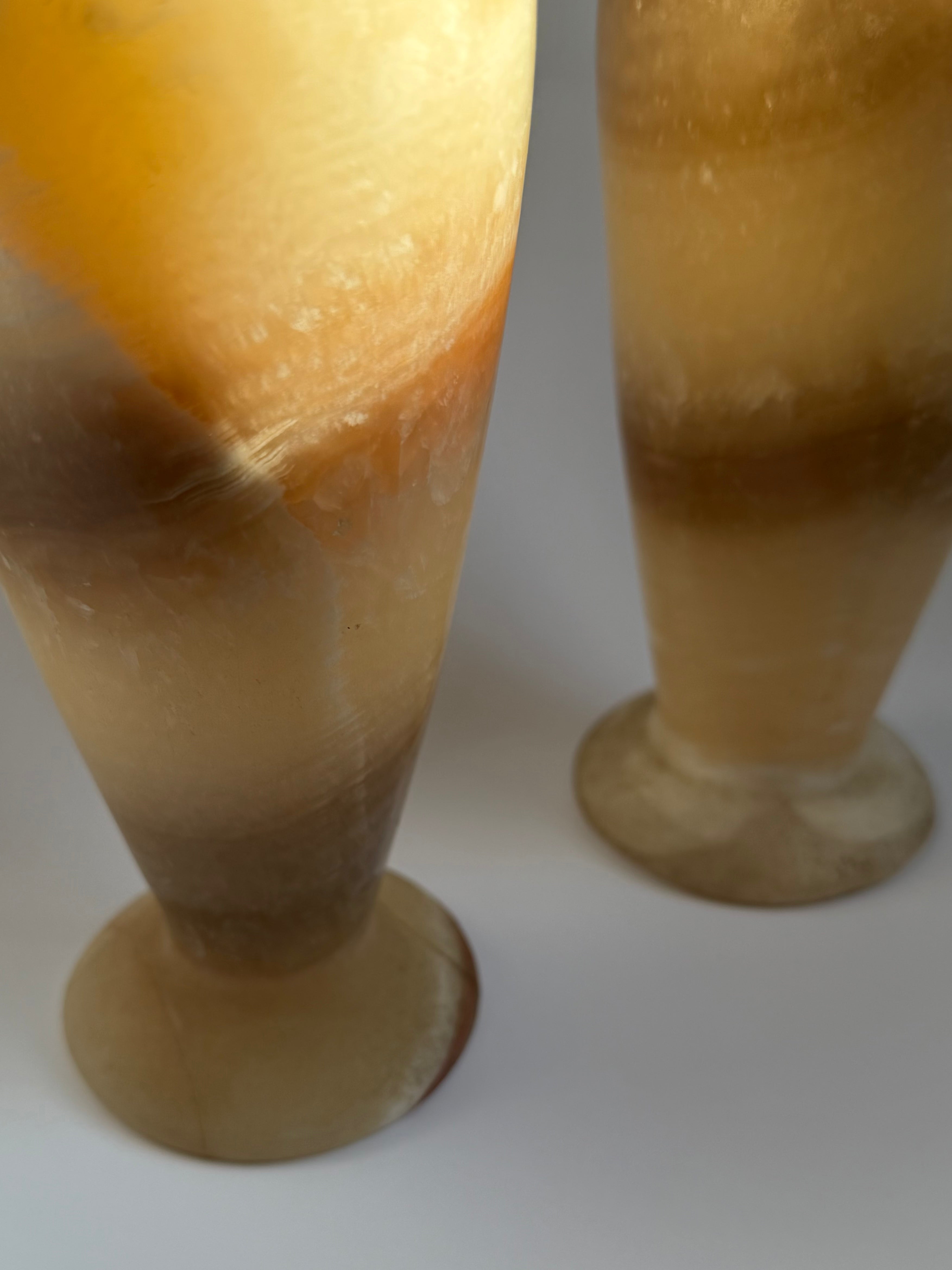Pair of Alabaster Vases