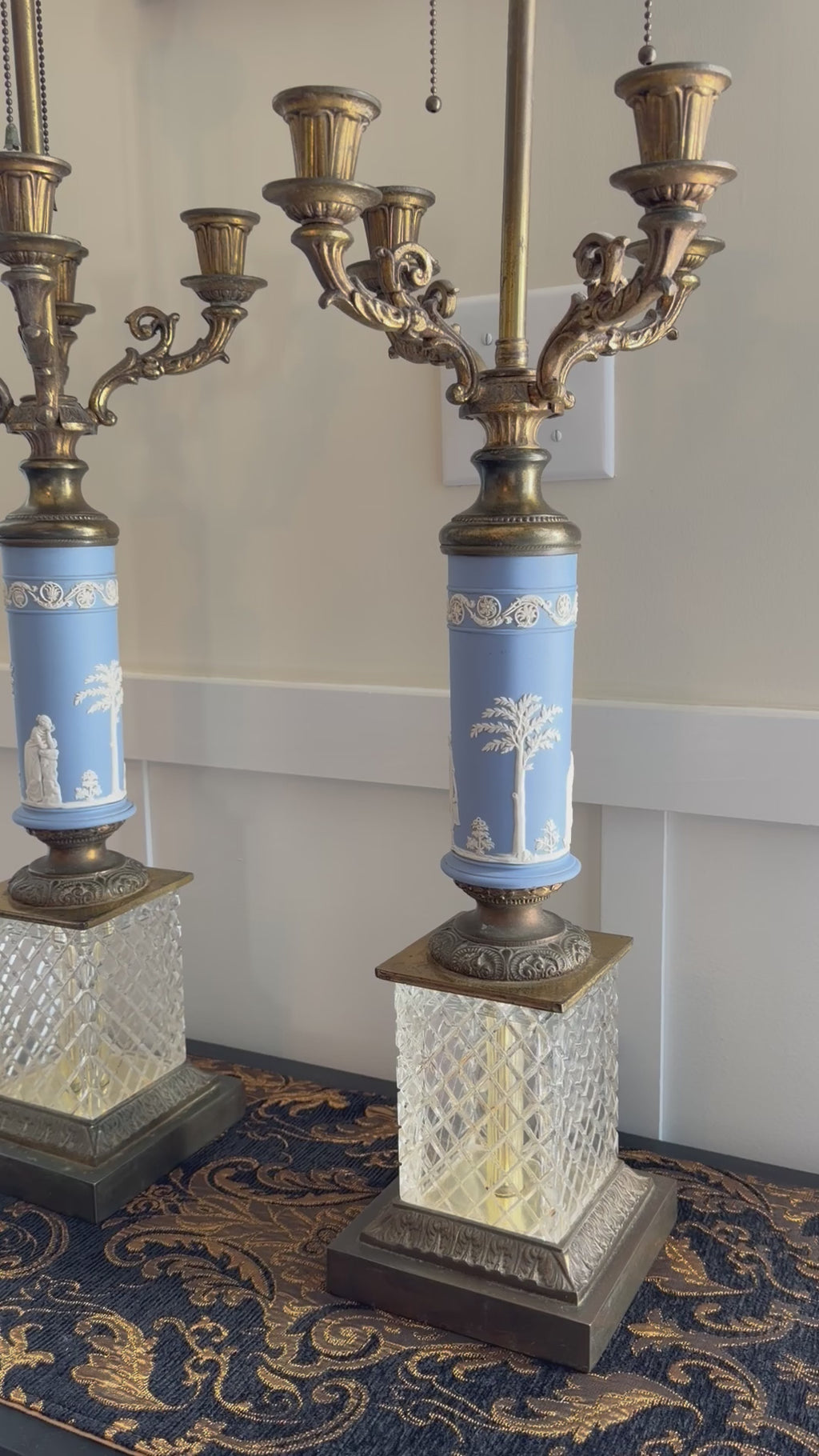 Pair of Wedgwood Candelabra Lamps